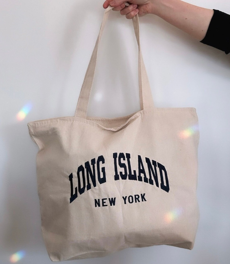 CUSTOM Embroidered Zippered Tote Bag