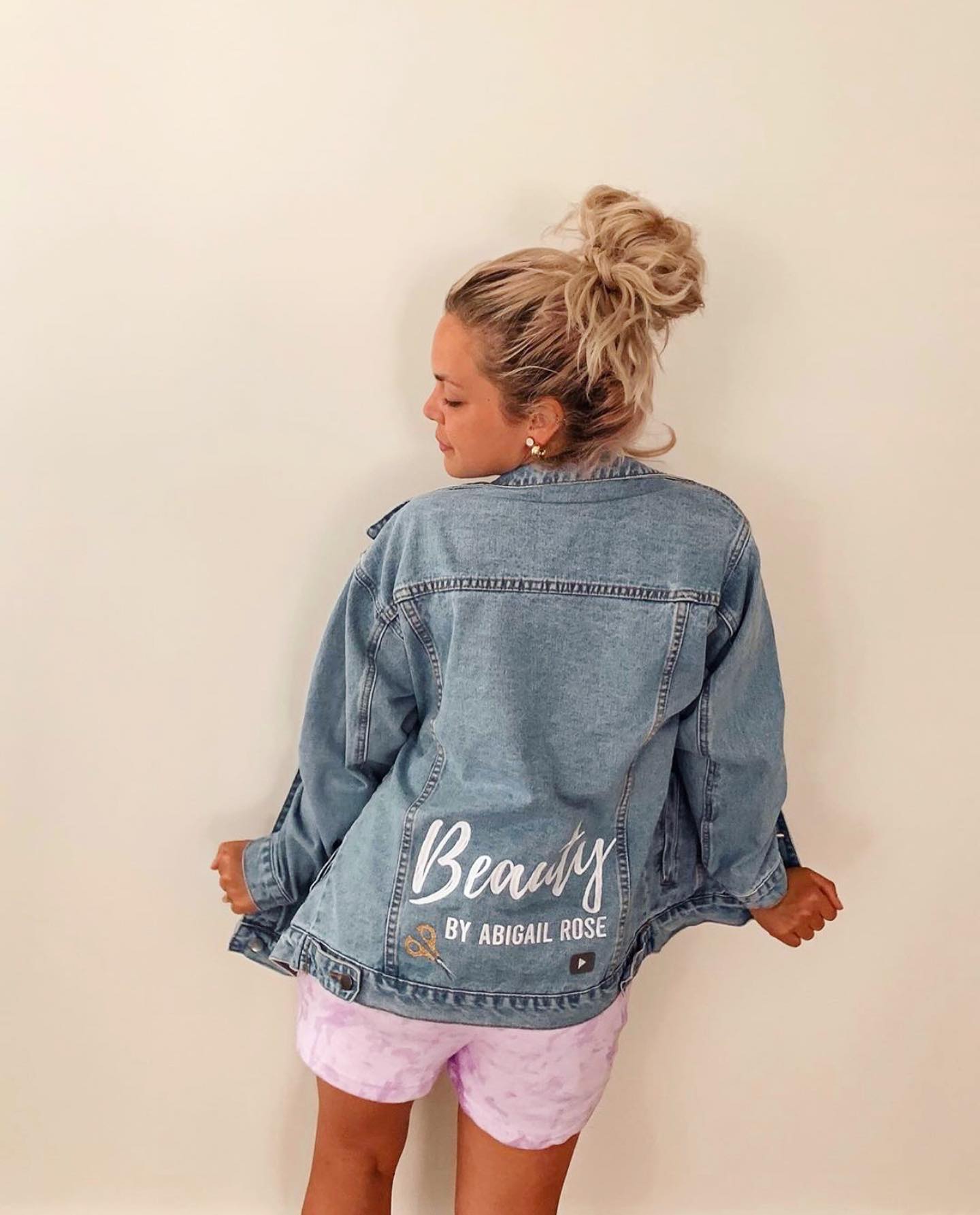 Custom Logo Women's Relaxed Fit Denim Jacket
