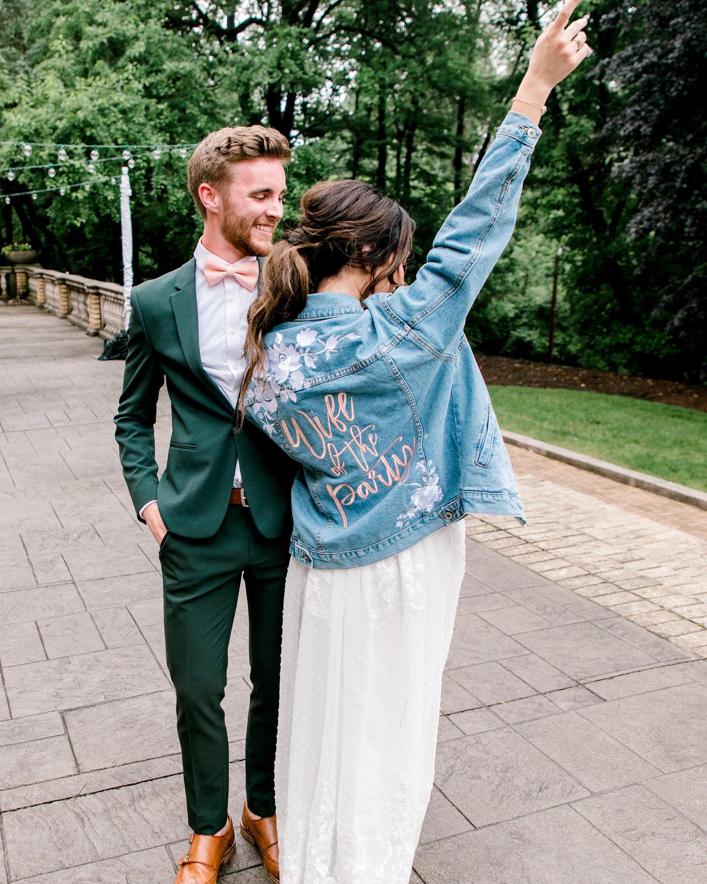 Custom White Floral Women's Relaxed Fit Denim Jacket