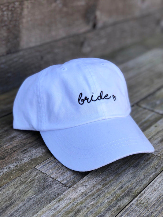 Bride with heart White Dad Hat