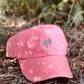 Palm Tree Coral Pink Tropical Dad Hat