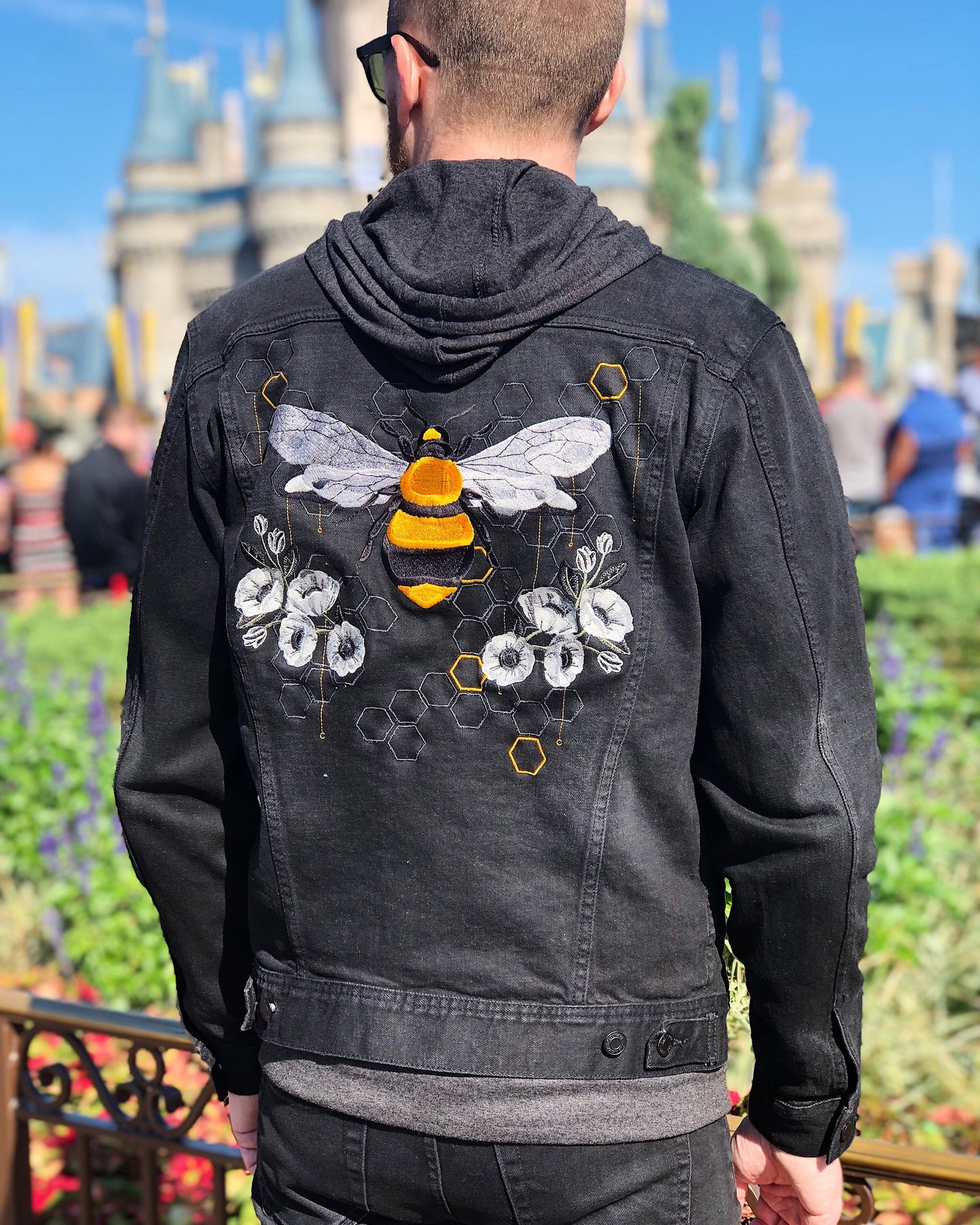 DESIGN DEPOSIT for 1 Custom UNISEX BLACK Denim Jacket