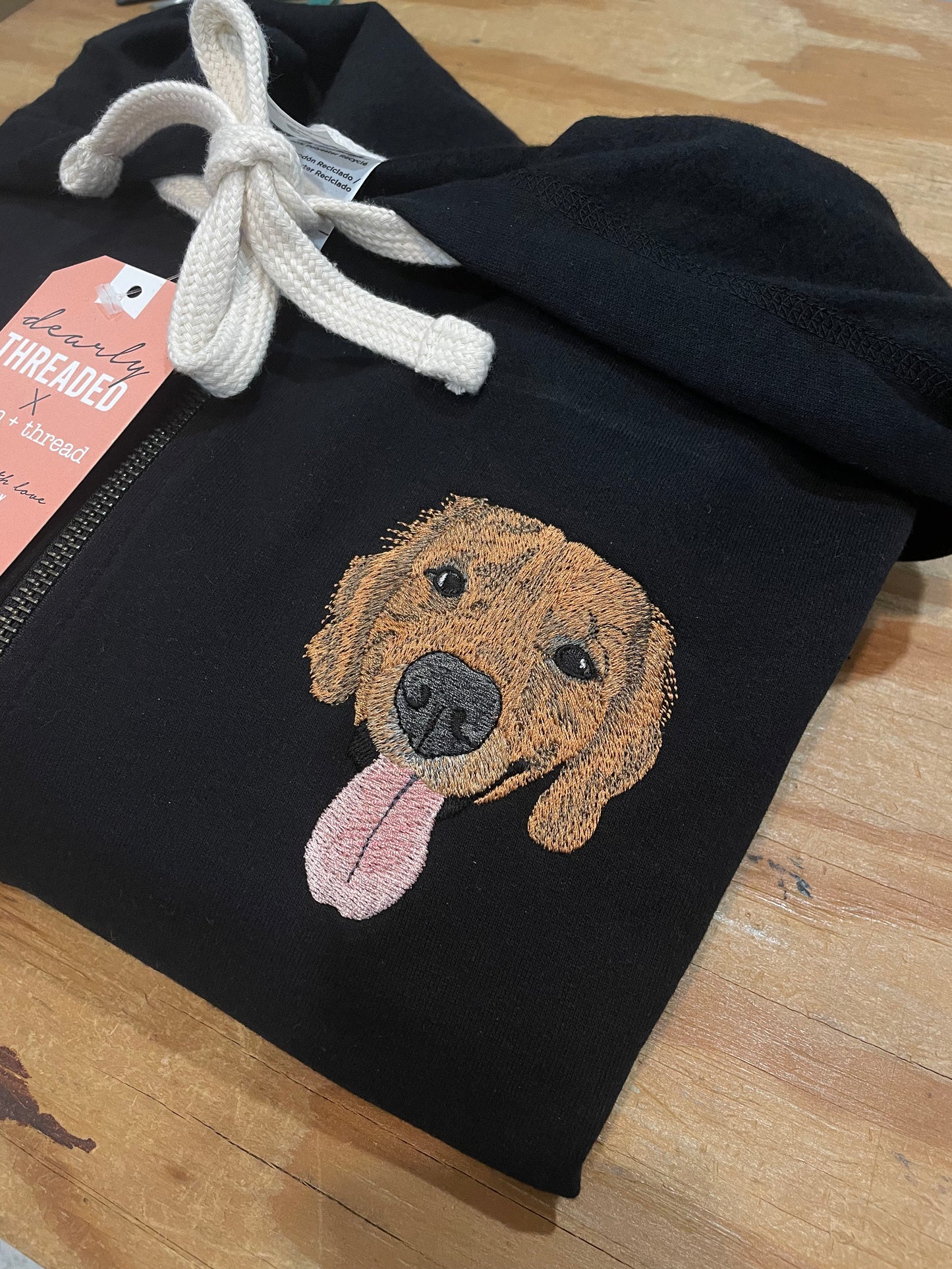 Custom Pet on Zip Up Hooded Sweatshirt