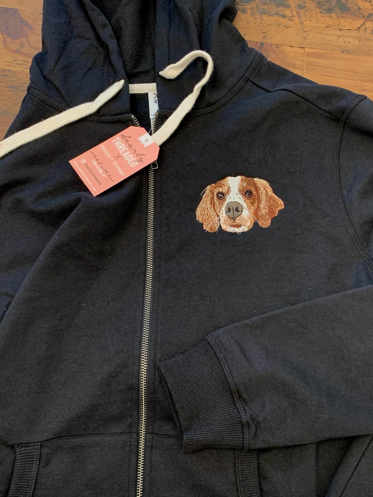 Custom Pet on Zip Up Hooded Sweatshirt