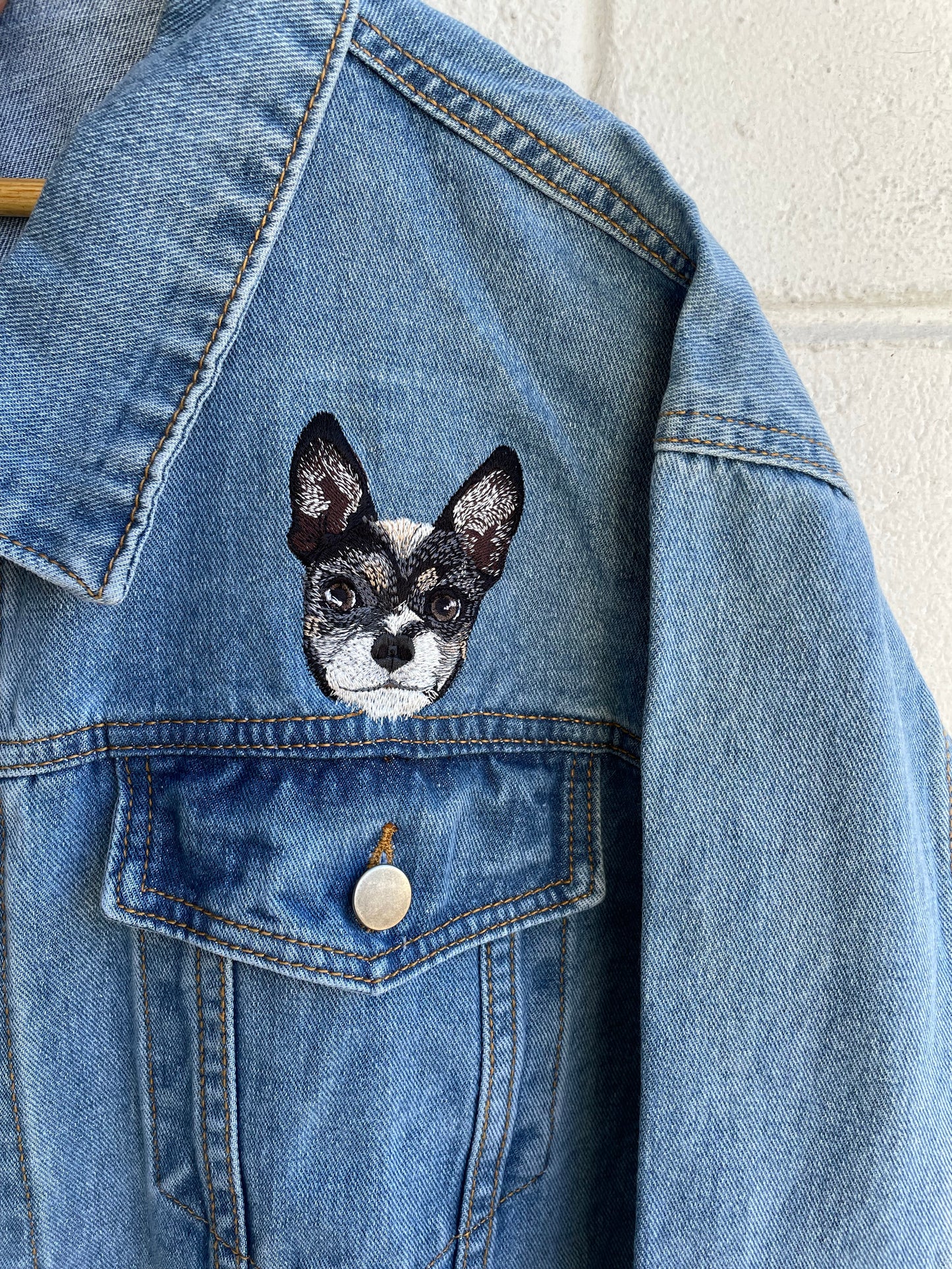 Your Pet Over Pocket Relaxed Fit Denim Jacket