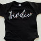 Custom Embroidered Floral Name Baby Onesie