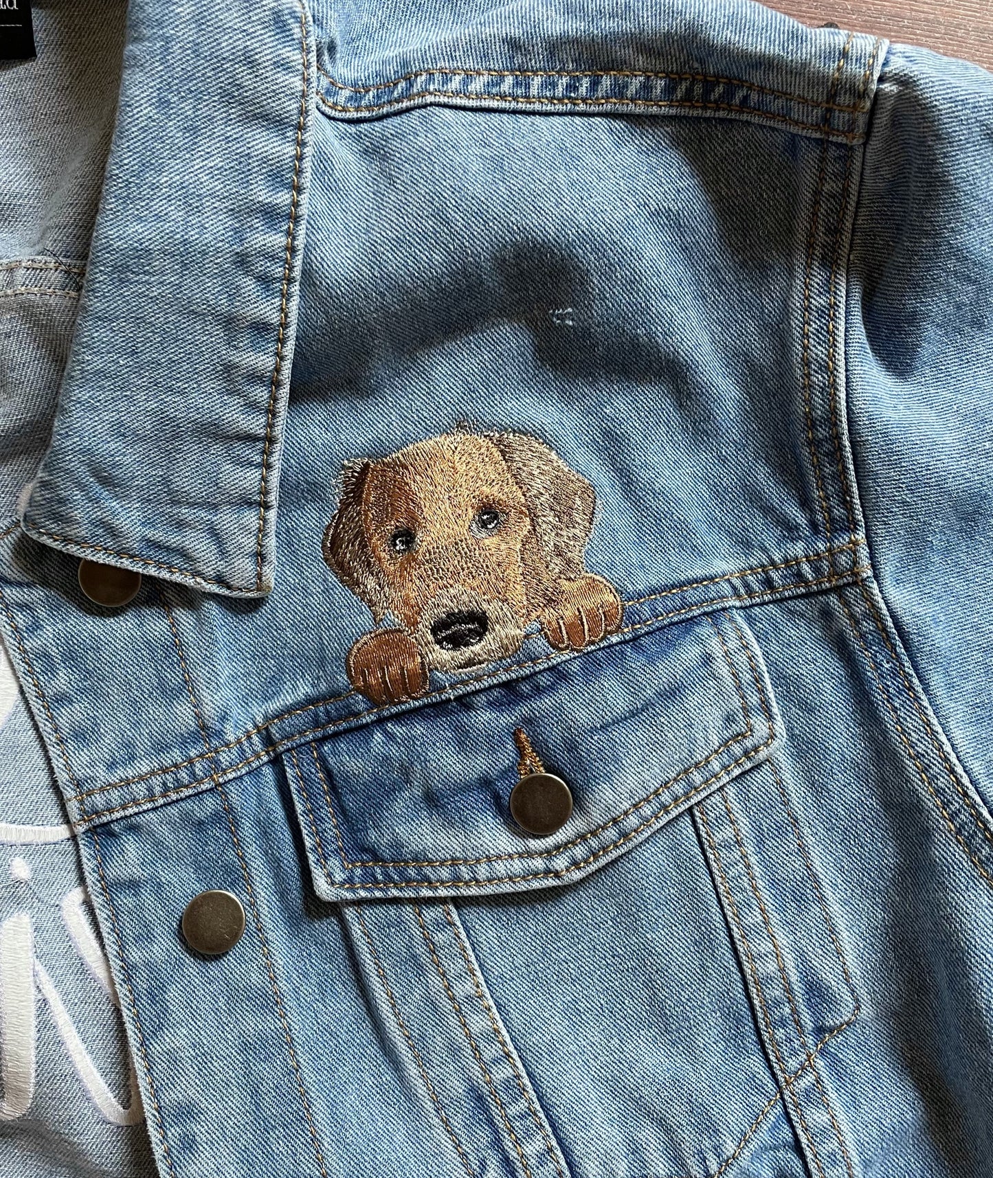 Your Pet Over Pocket Relaxed Fit Denim Jacket