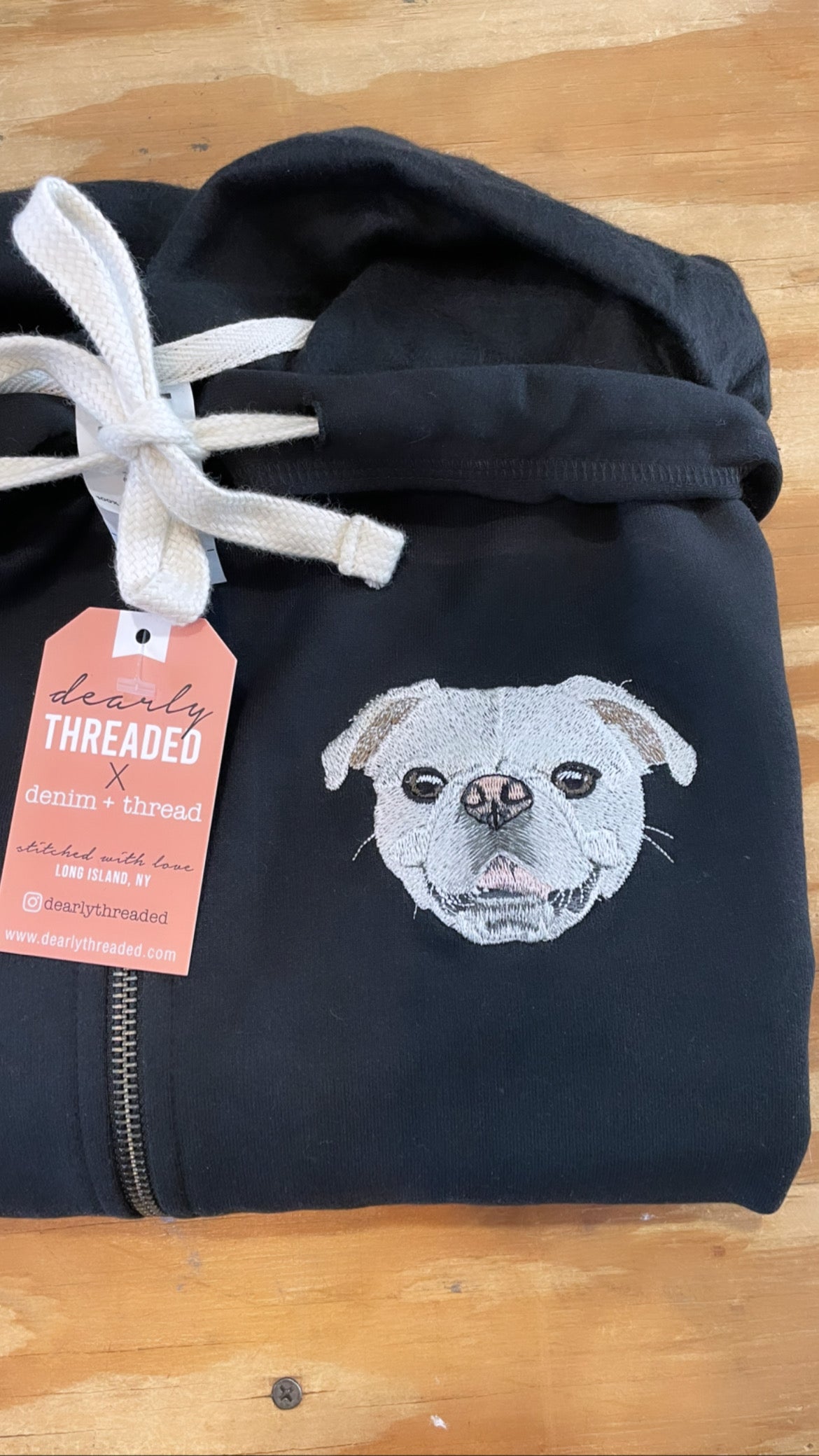 Custom Pet on Zip Up Hooded Sweatshirt