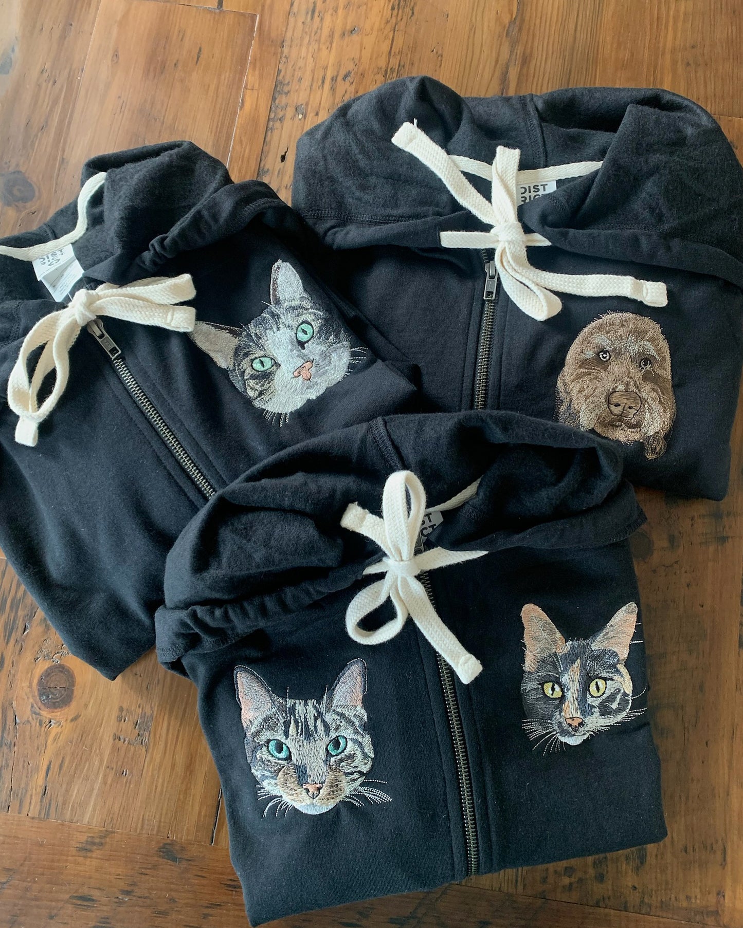 Custom Pet on Zip Up Hooded Sweatshirt