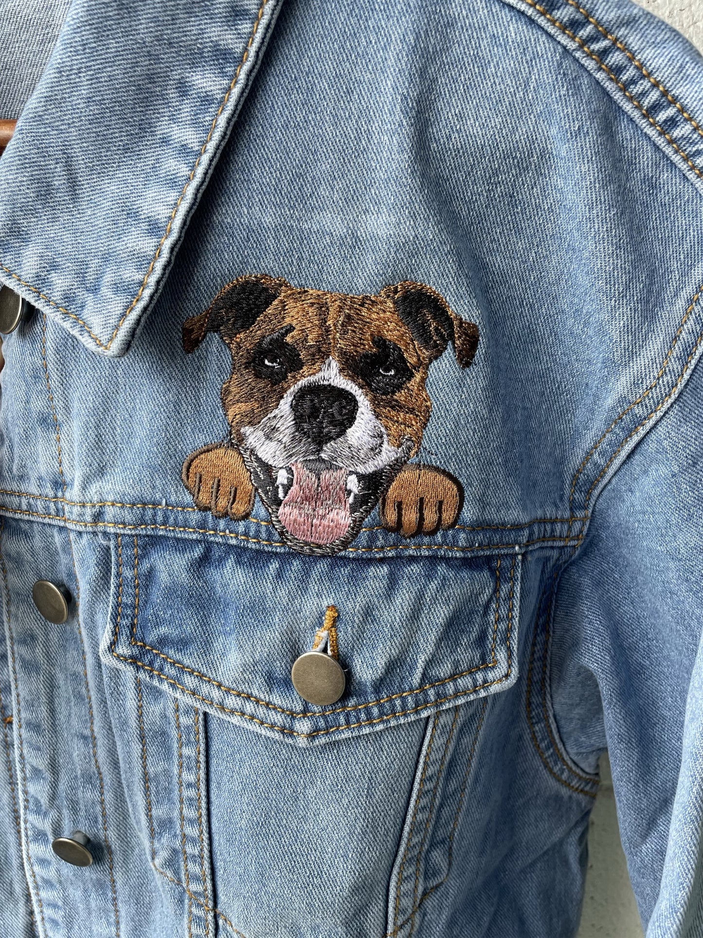 Your Pet Over Pocket Relaxed Fit Denim Jacket