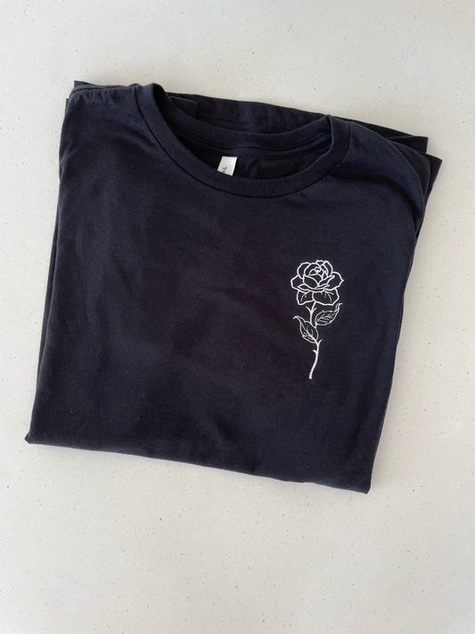 Embroidered Birth Flower Unisex T-shirt