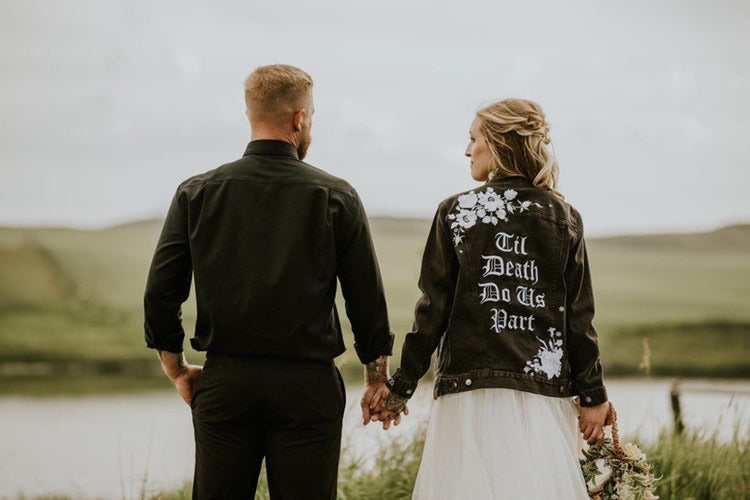 DESIGN DEPOSIT for 1 Custom UNISEX BLACK Denim Jacket