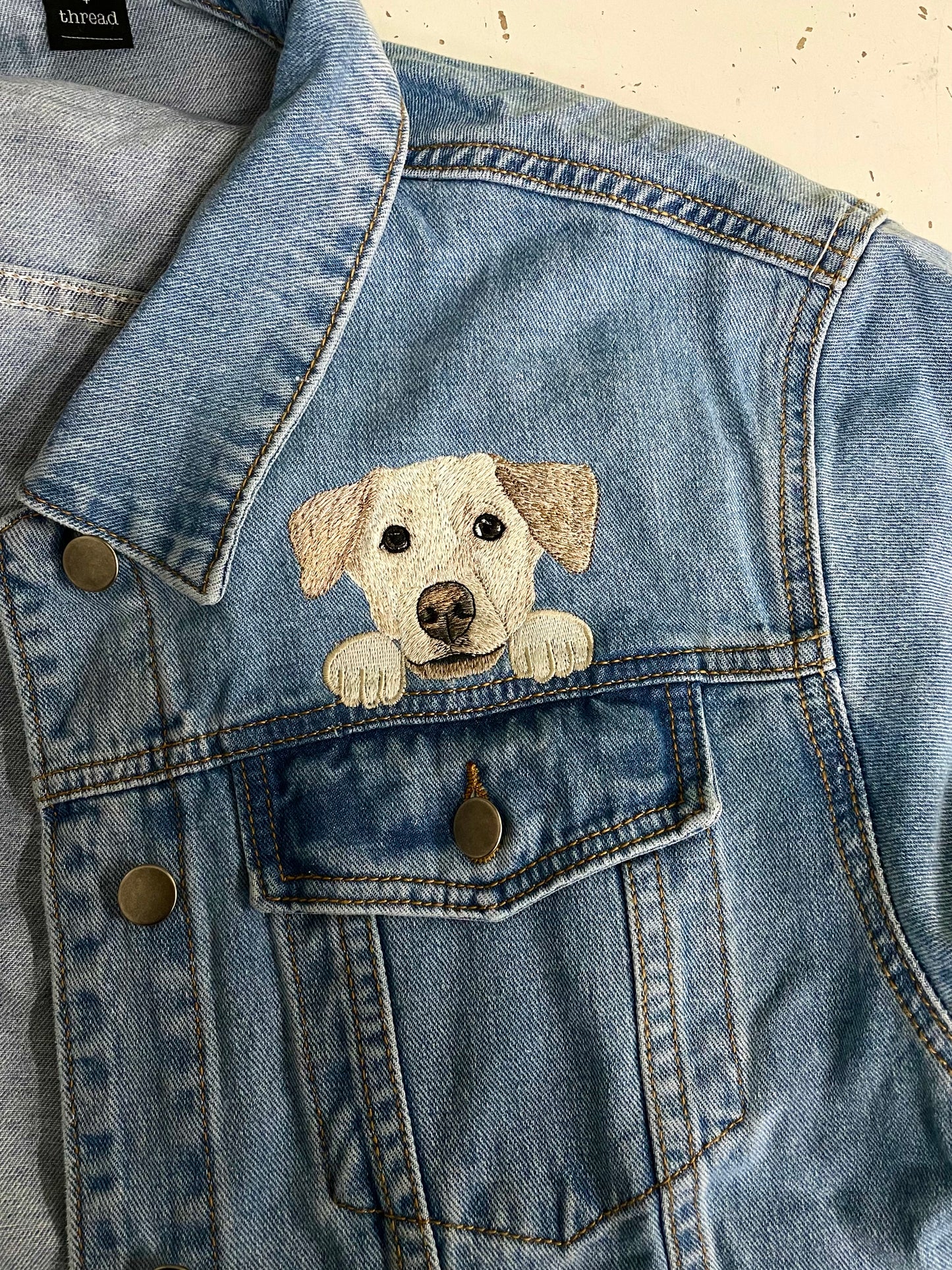 Your Pet Over Pocket Relaxed Fit Denim Jacket