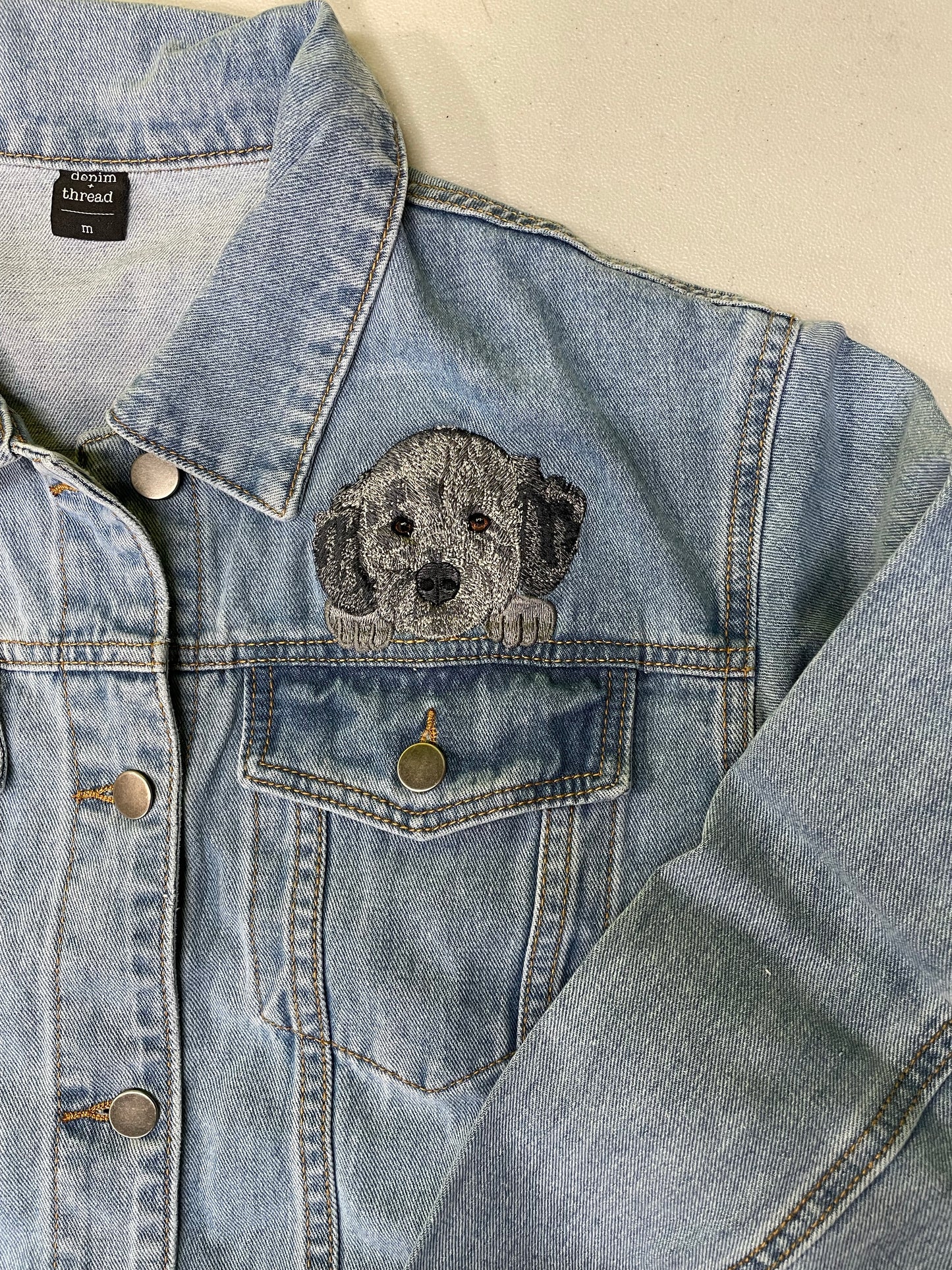 Your Pet Over Pocket Relaxed Fit Denim Jacket