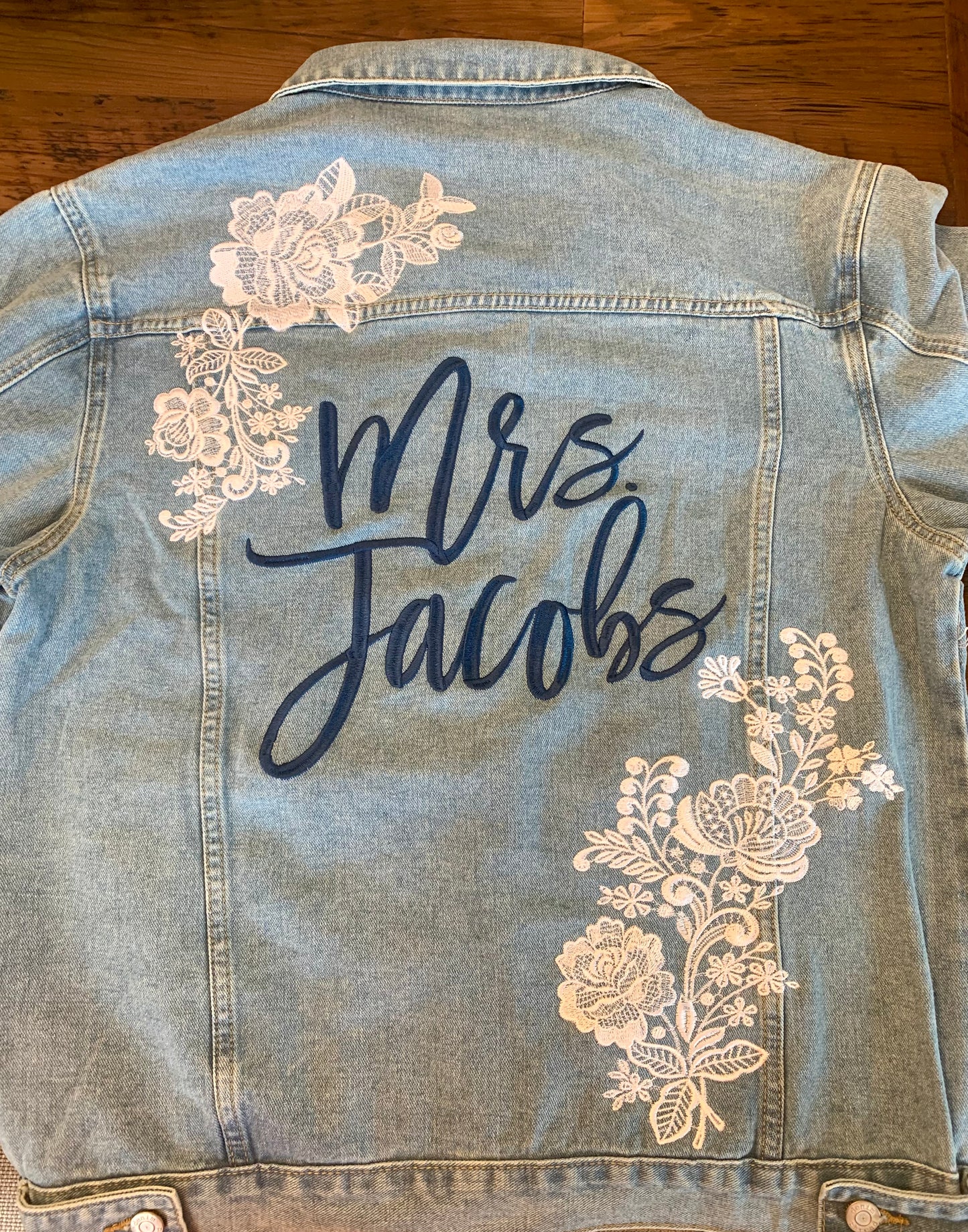 White Lace Women’s Relaxed Fit Denim Jacket