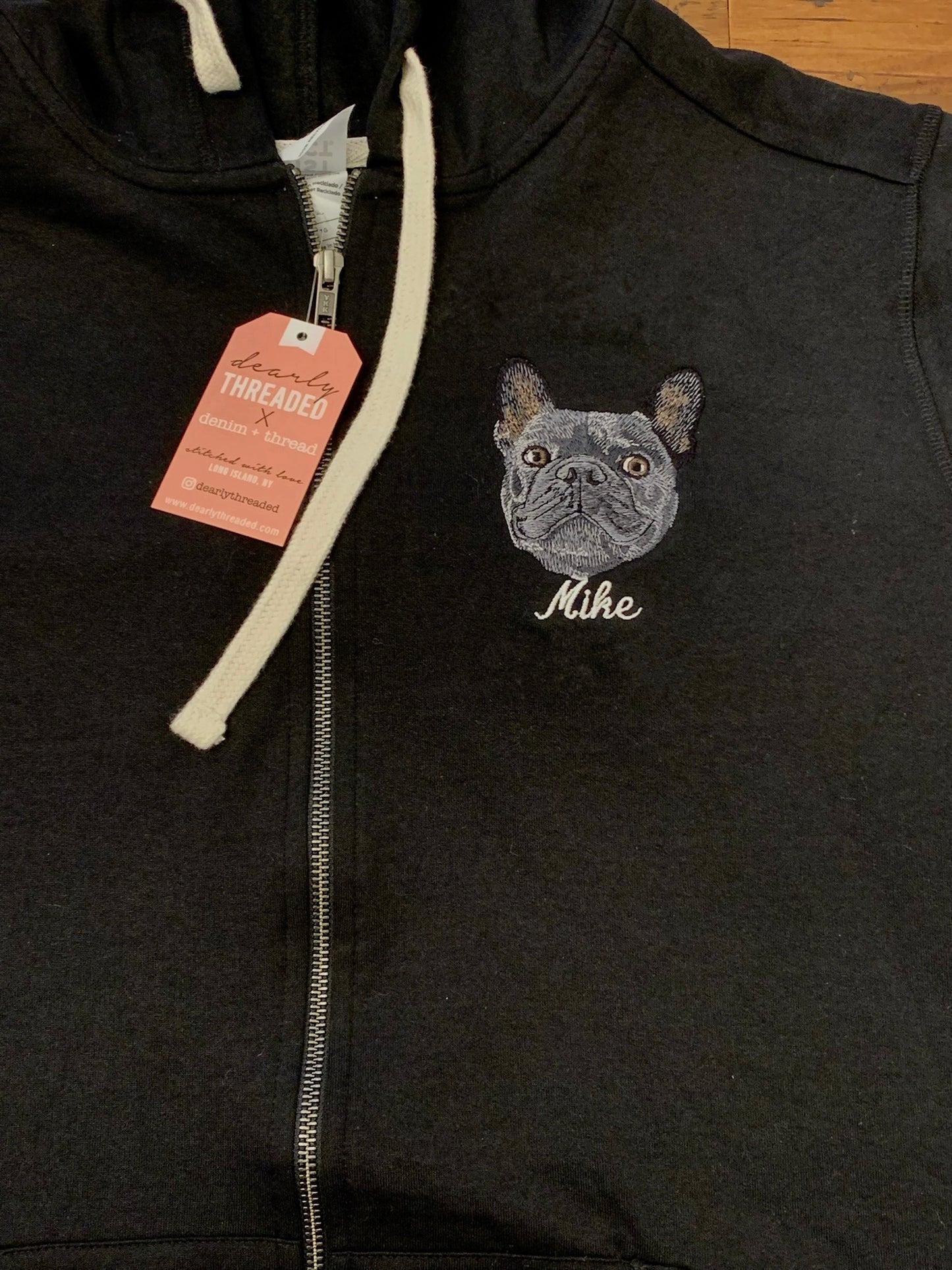 Custom Pet on Zip Up Hooded Sweatshirt