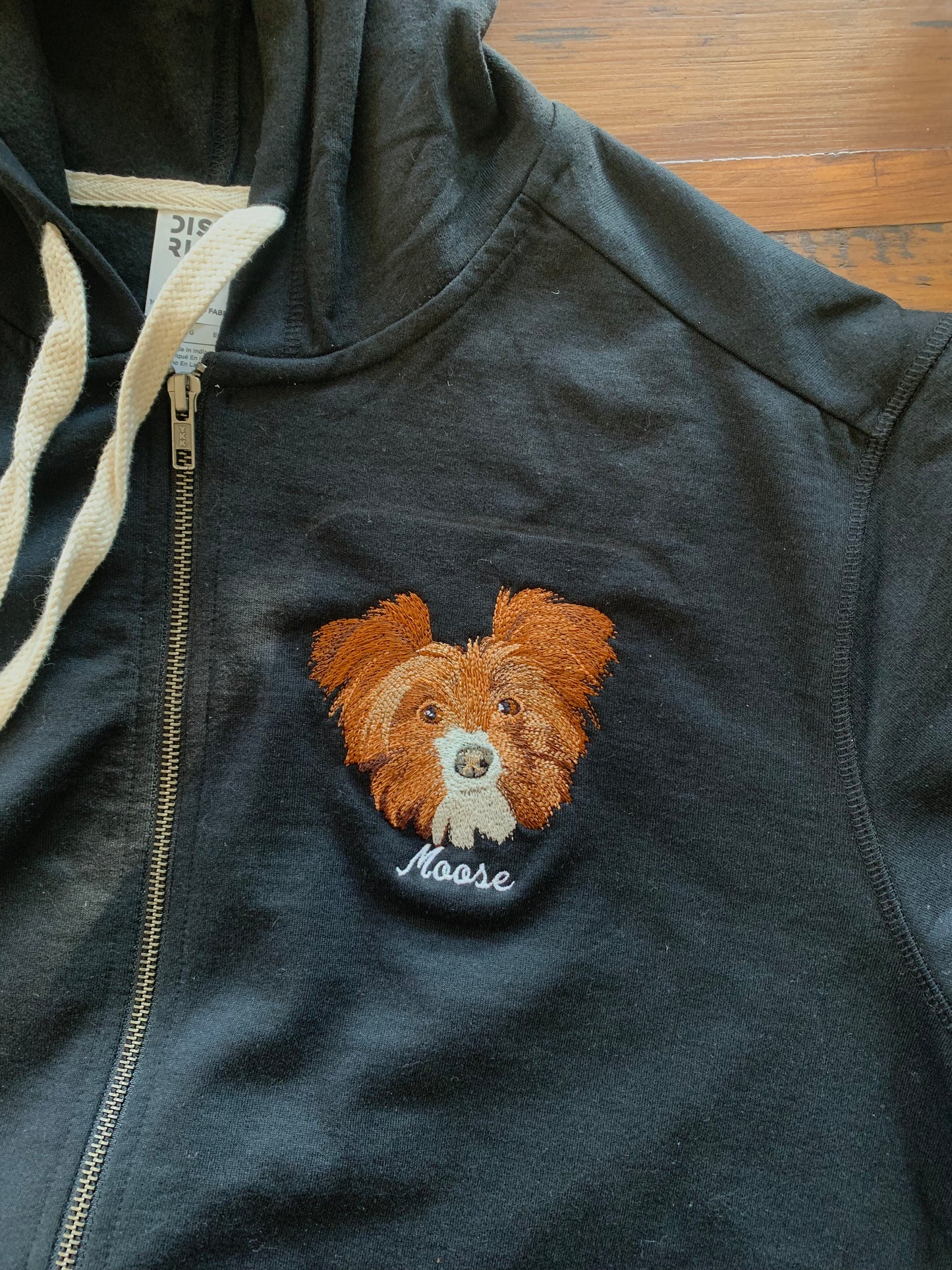 Custom Pet on Zip Up Hooded Sweatshirt