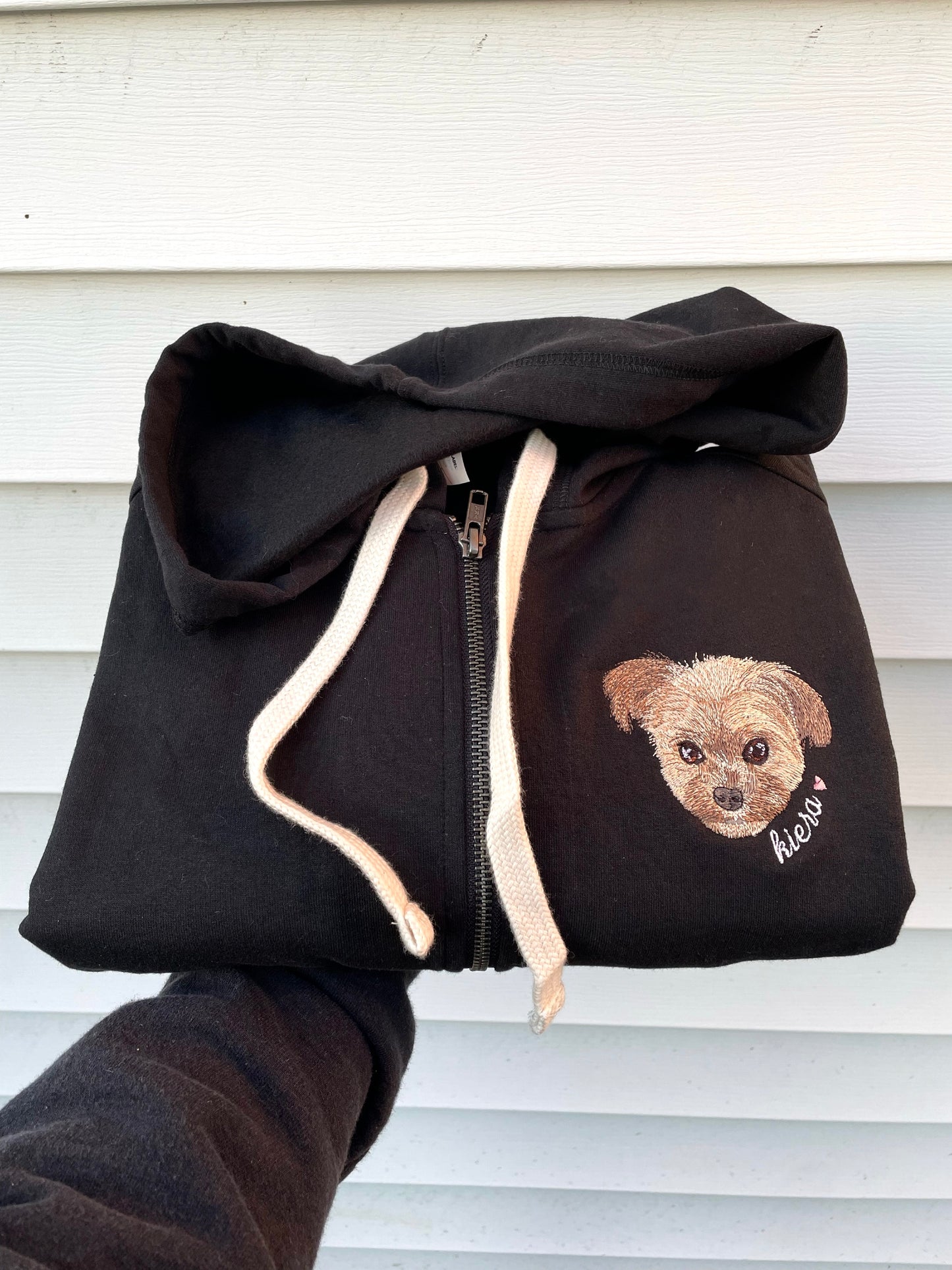 Custom Pet on Zip Up Hooded Sweatshirt