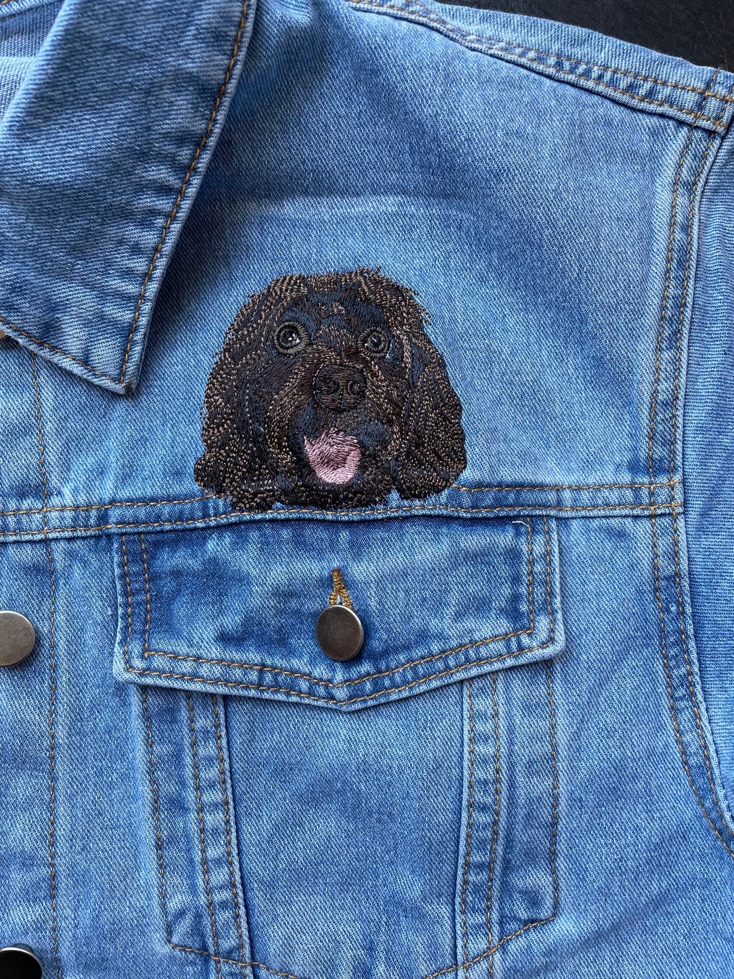 Your Pet Over Pocket Relaxed Fit Denim Jacket