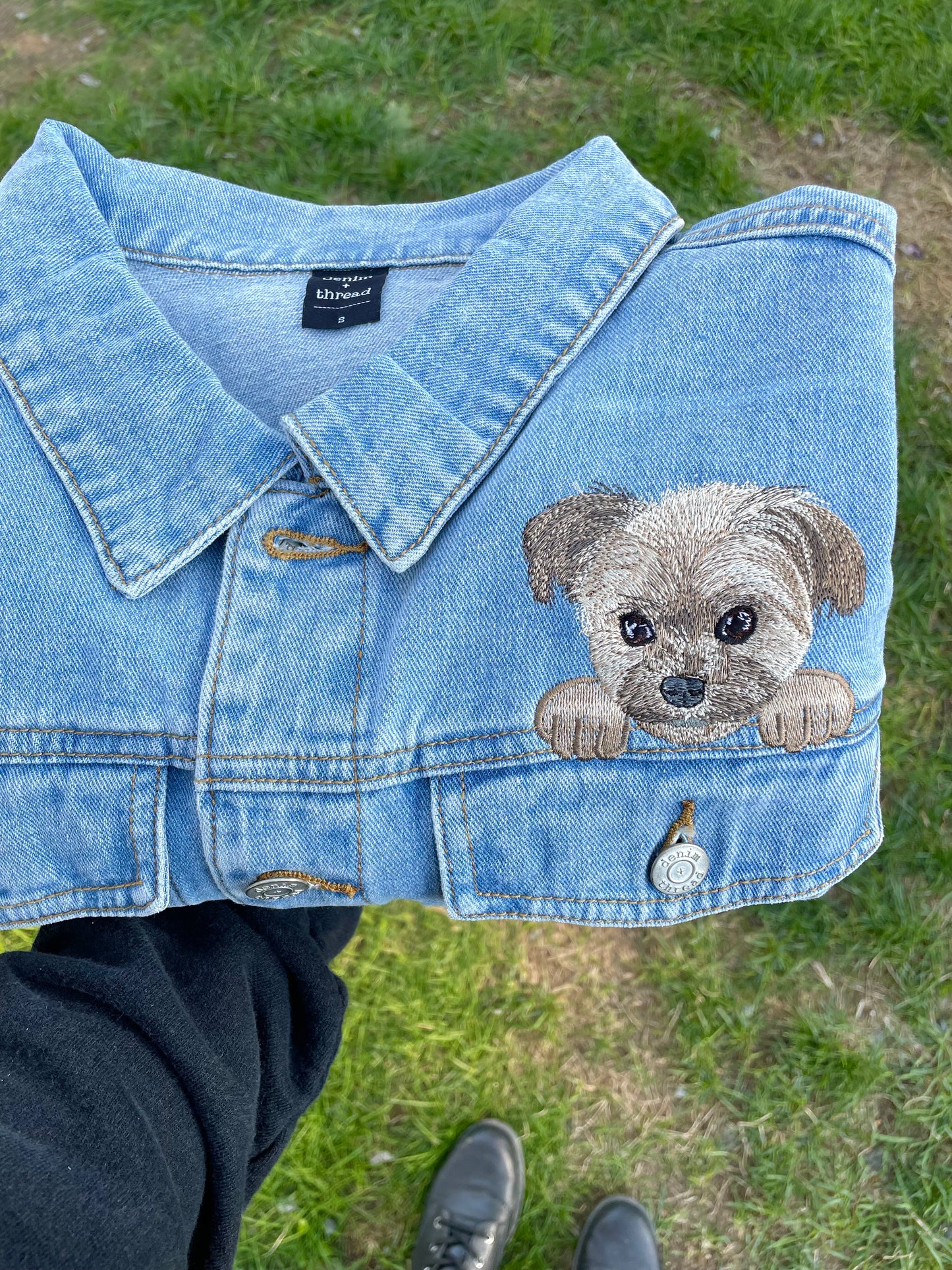 Your Pet Over Pocket Relaxed Fit Denim Jacket