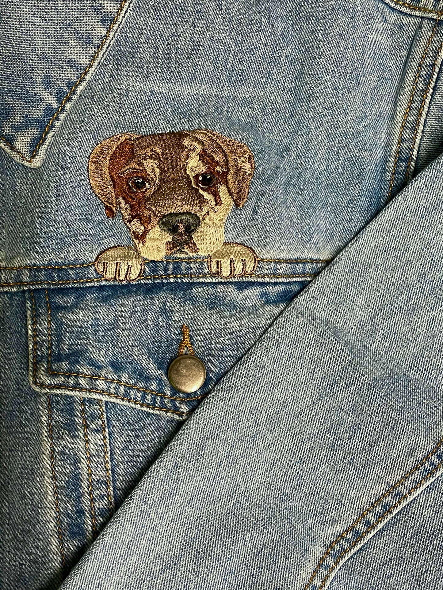 Your Pet Over Pocket Relaxed Fit Denim Jacket