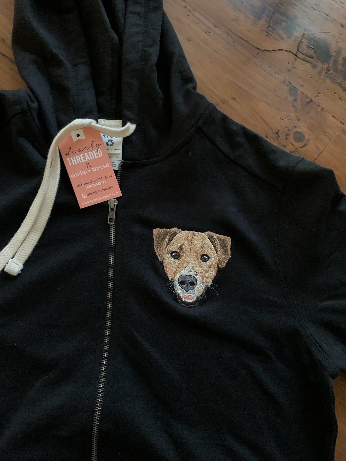 Custom Pet on Zip Up Hooded Sweatshirt