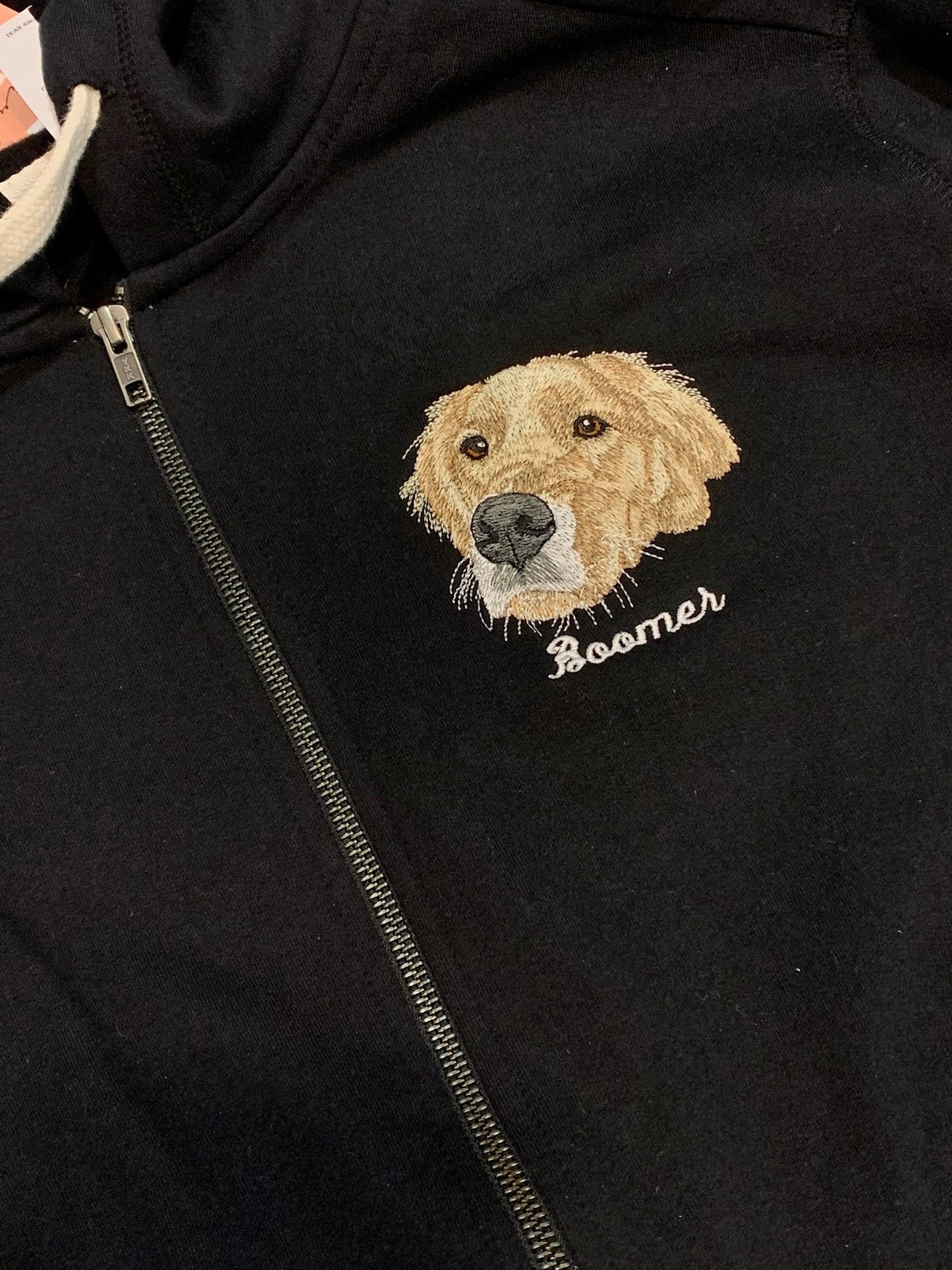 Custom Pet on Zip Up Hooded Sweatshirt