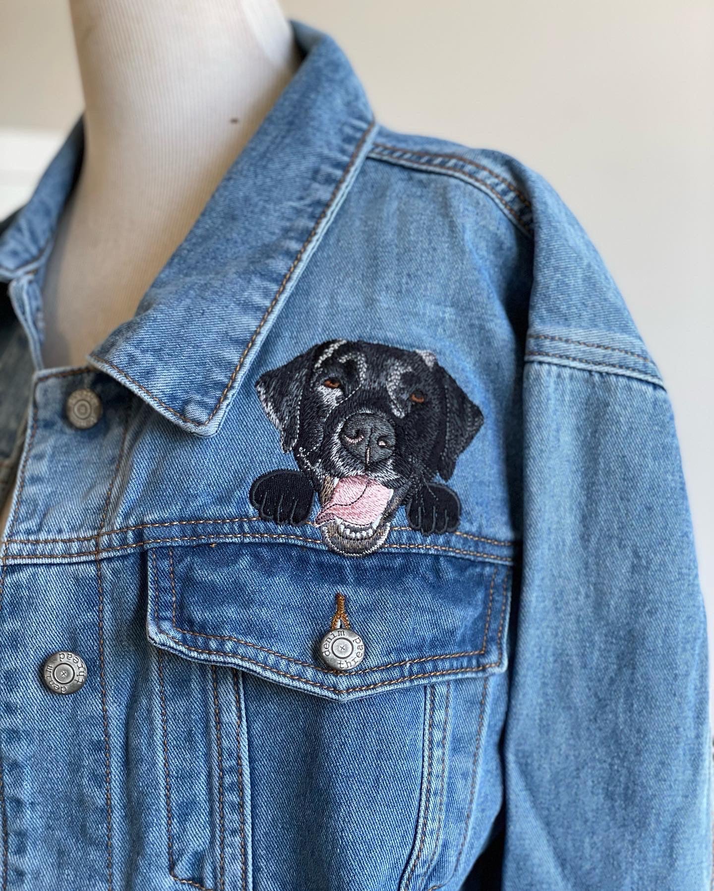 Your Pet Over Pocket Relaxed Fit Denim Jacket