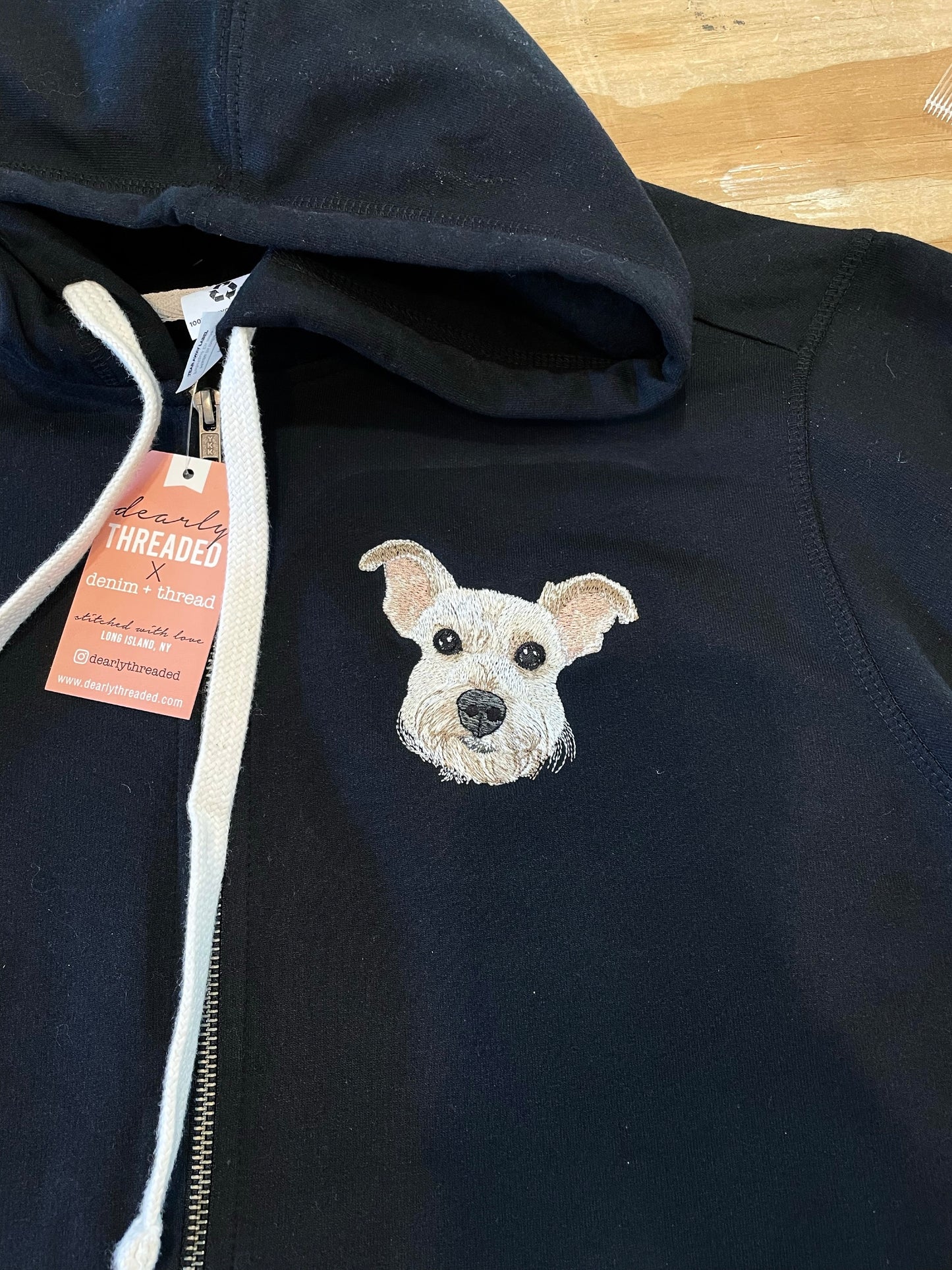 Custom Pet on Zip Up Hooded Sweatshirt