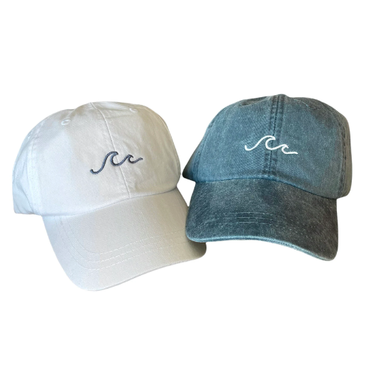 Embroidered Waves Hat