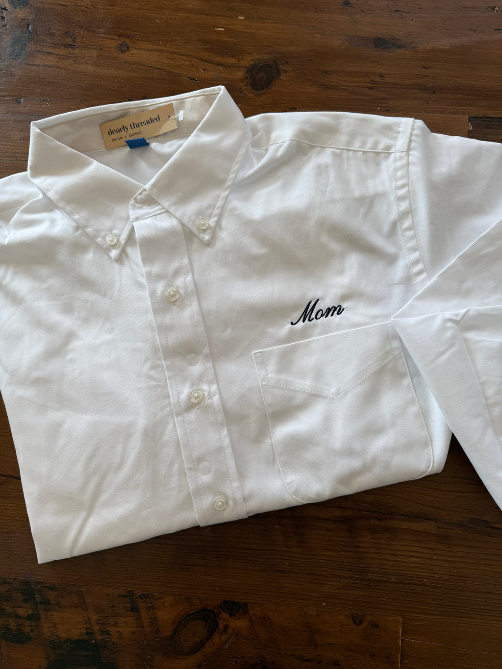 CUSTOM Embroidered Name Over Pocket Get Ready Oversized Button Down Shirts