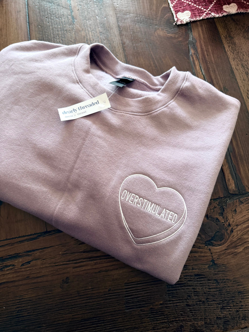 Personalized Candy Heart Paragon Crewneck Sweatshirt