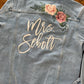 Custom Ivory Roses with Leafy Greenery Women's Relaxed Fit Denim Jacket
