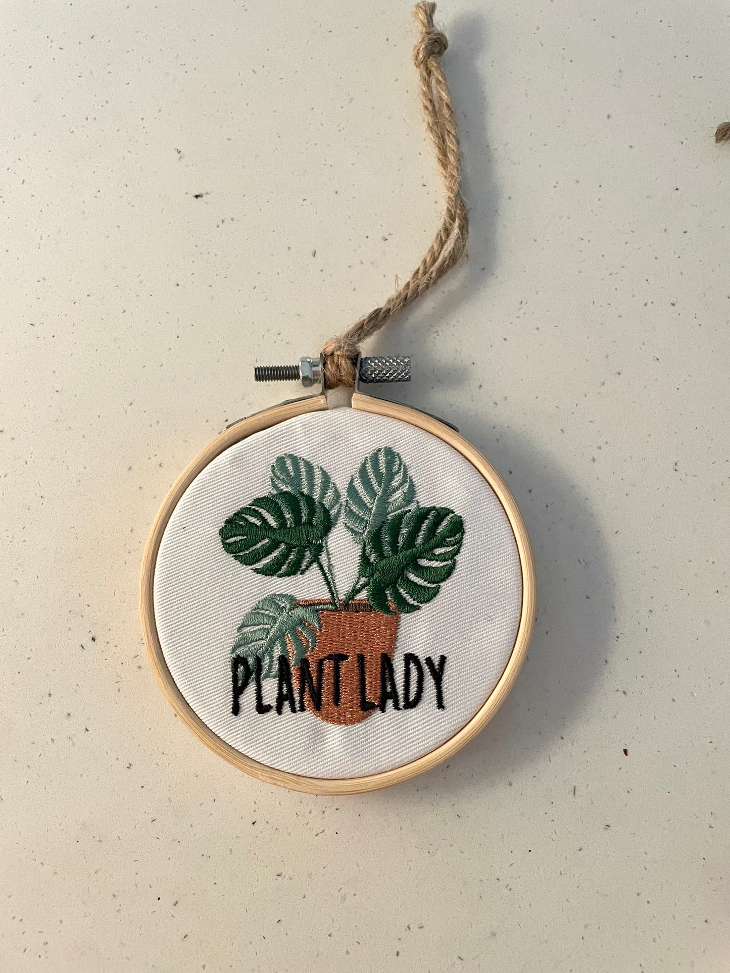 Embroidered Holiday Embroidery Hoop Ornament
