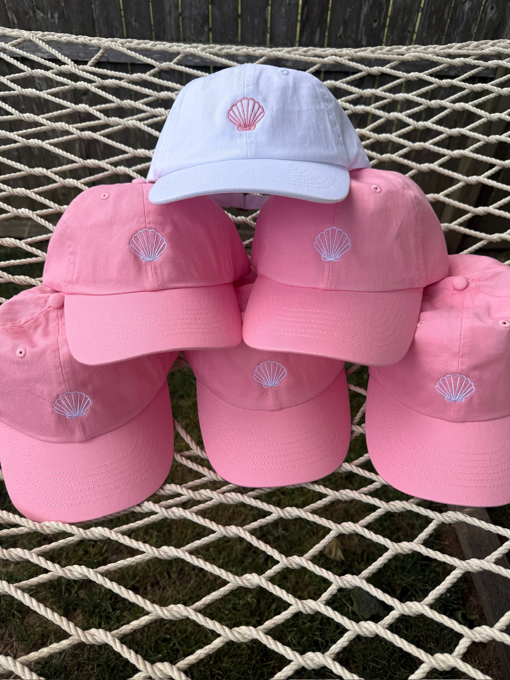 Embroidered Sea Shell Bachelorette Hats