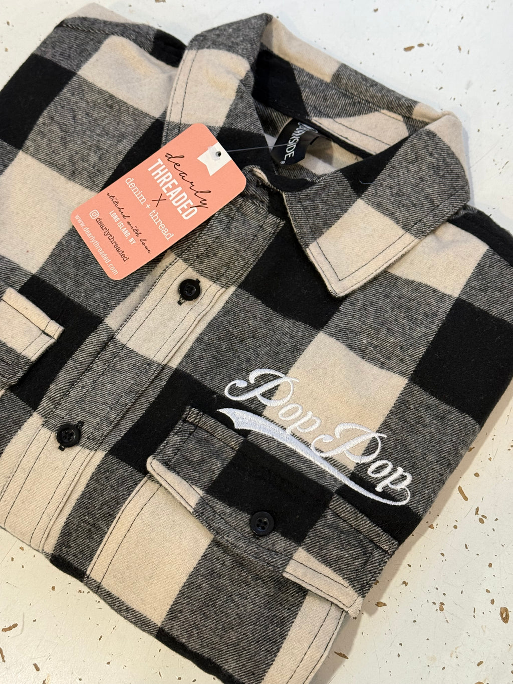 Embroidered Grandpa Flannel Shirt