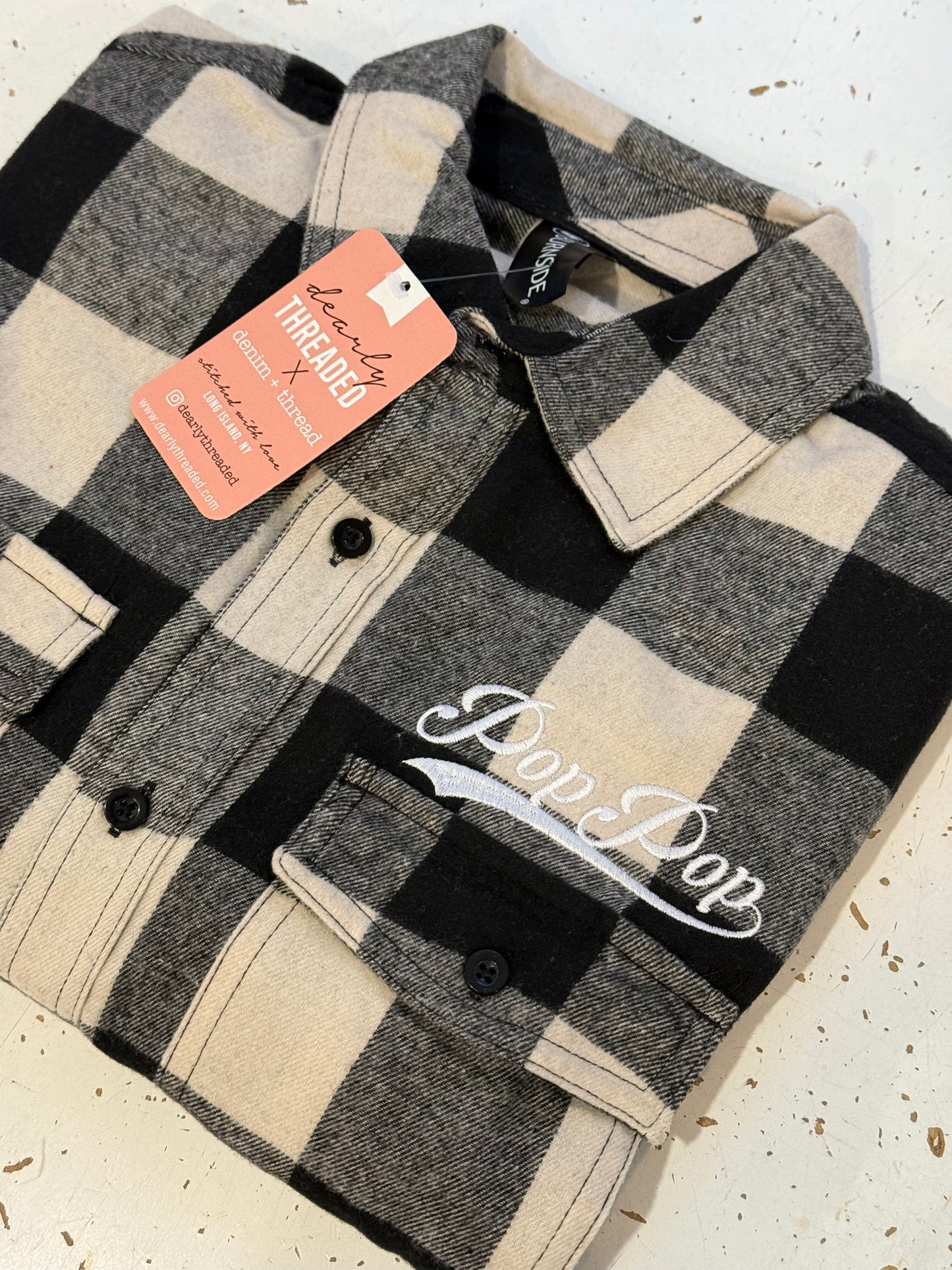 Embroidered Grandpa Flannel Shirt