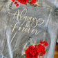 Custom Red Roses Women's Relaxed Fit Denim Jacket