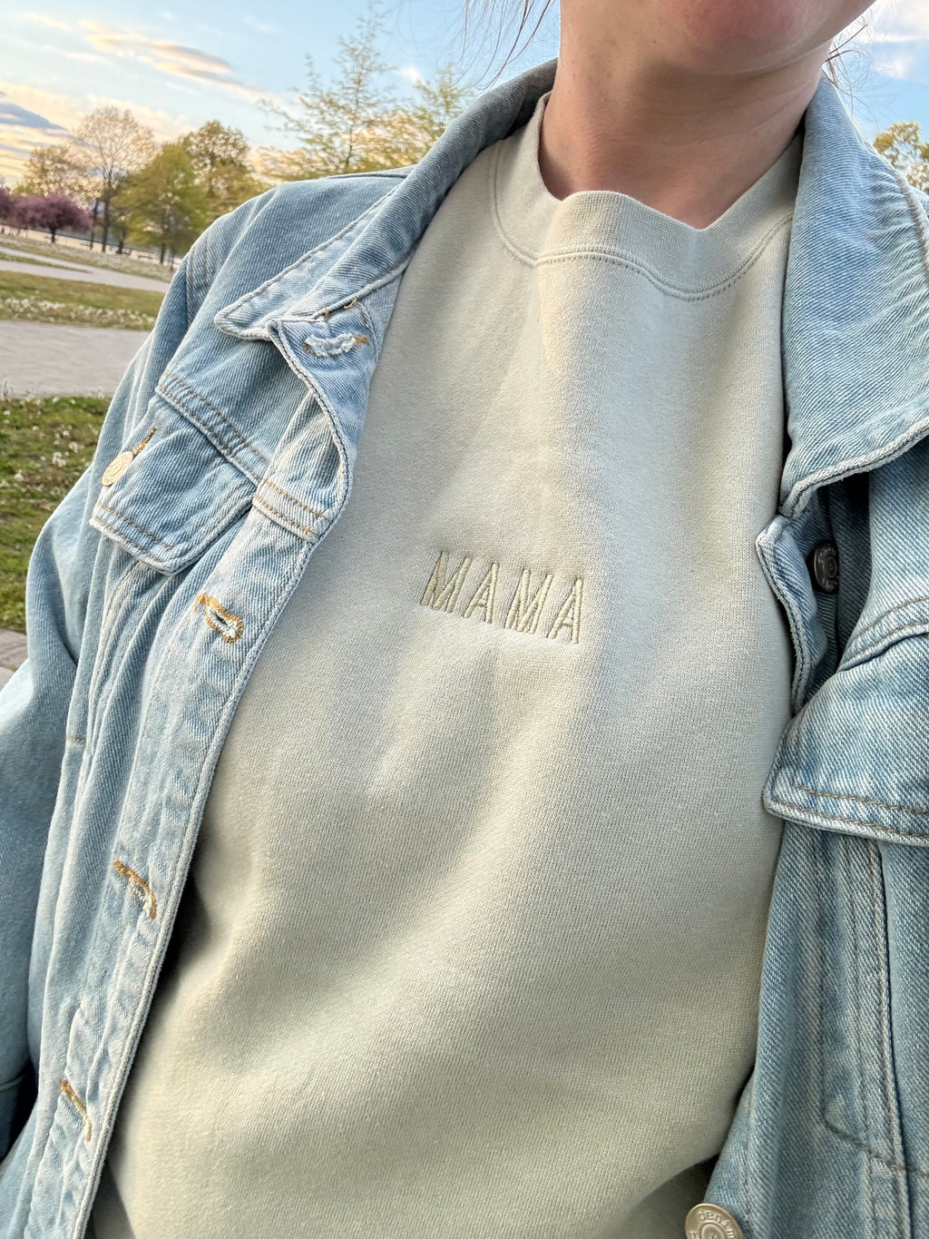 Dusty Sage MAMA Crewneck