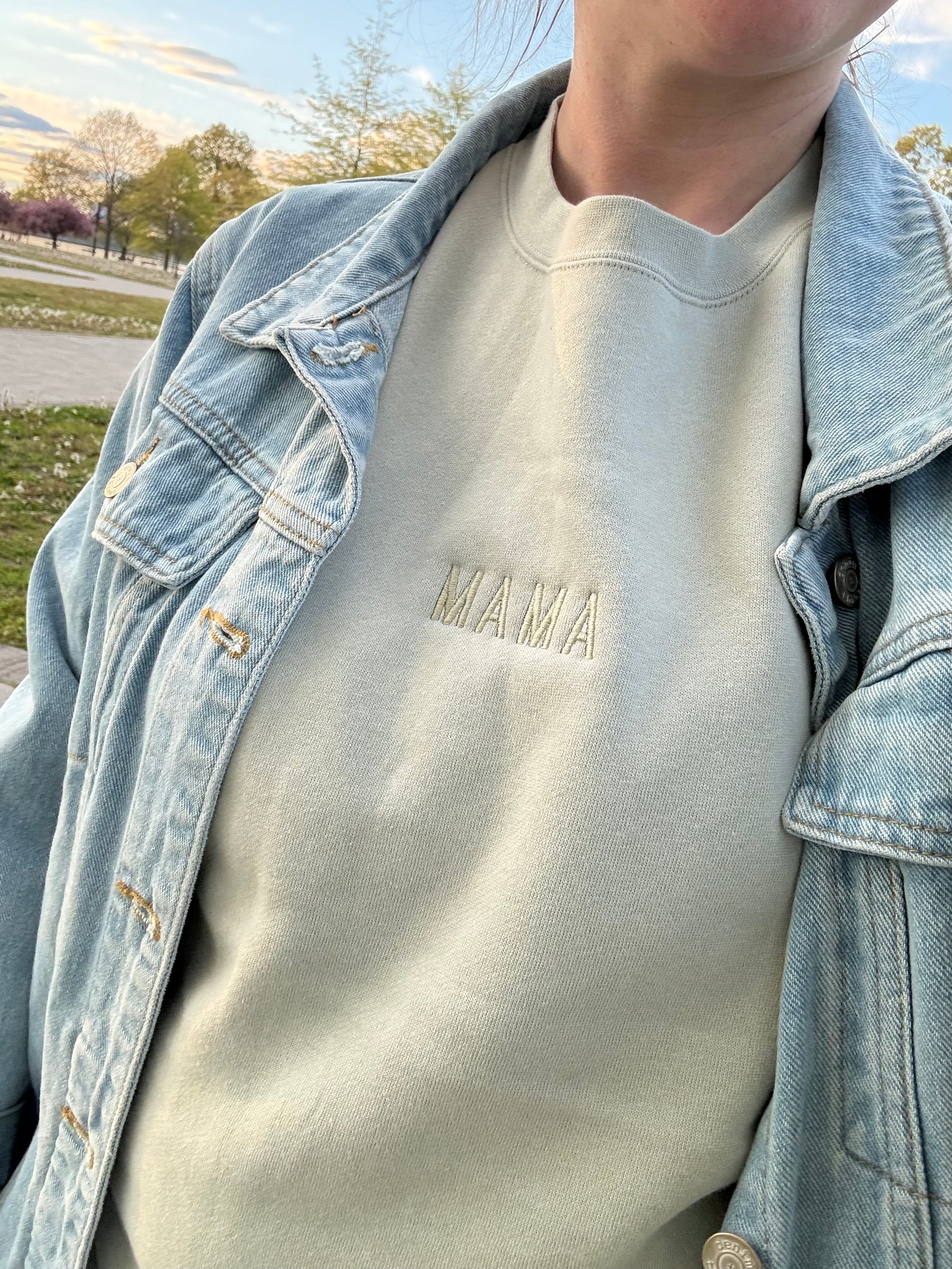 Dusty Sage MAMA Crewneck