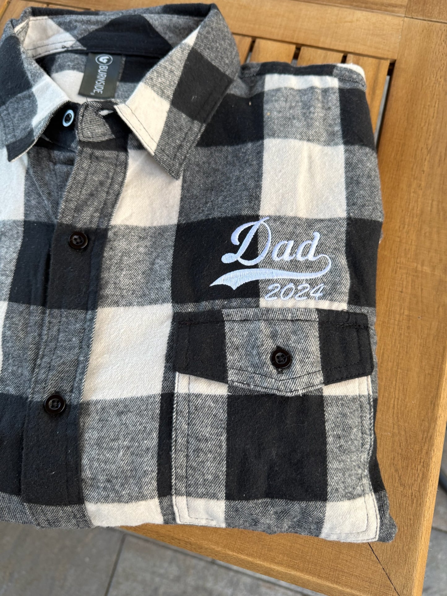 Embroidered Grandpa Flannel Shirt