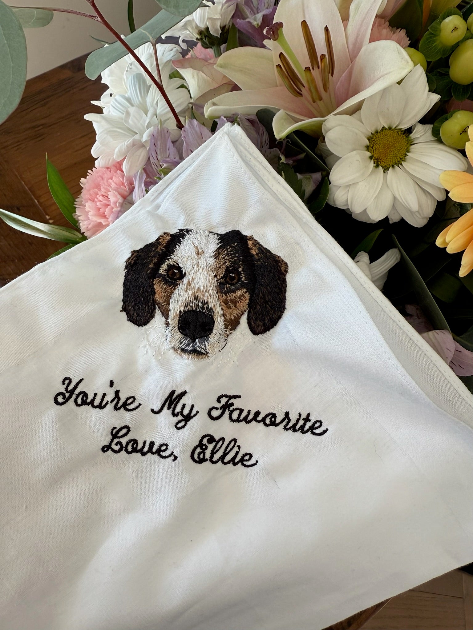Custom Pet Portrait Pocket Square