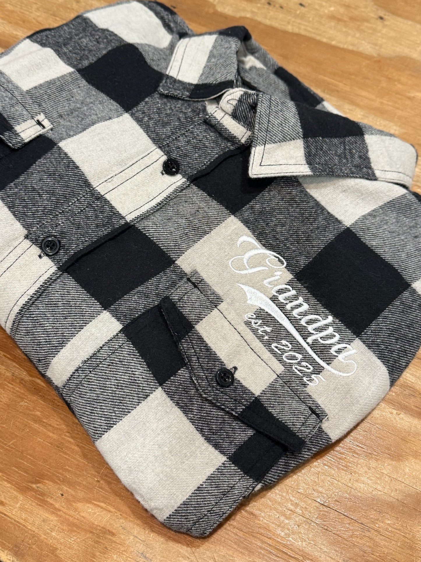 Embroidered Grandpa Flannel Shirt