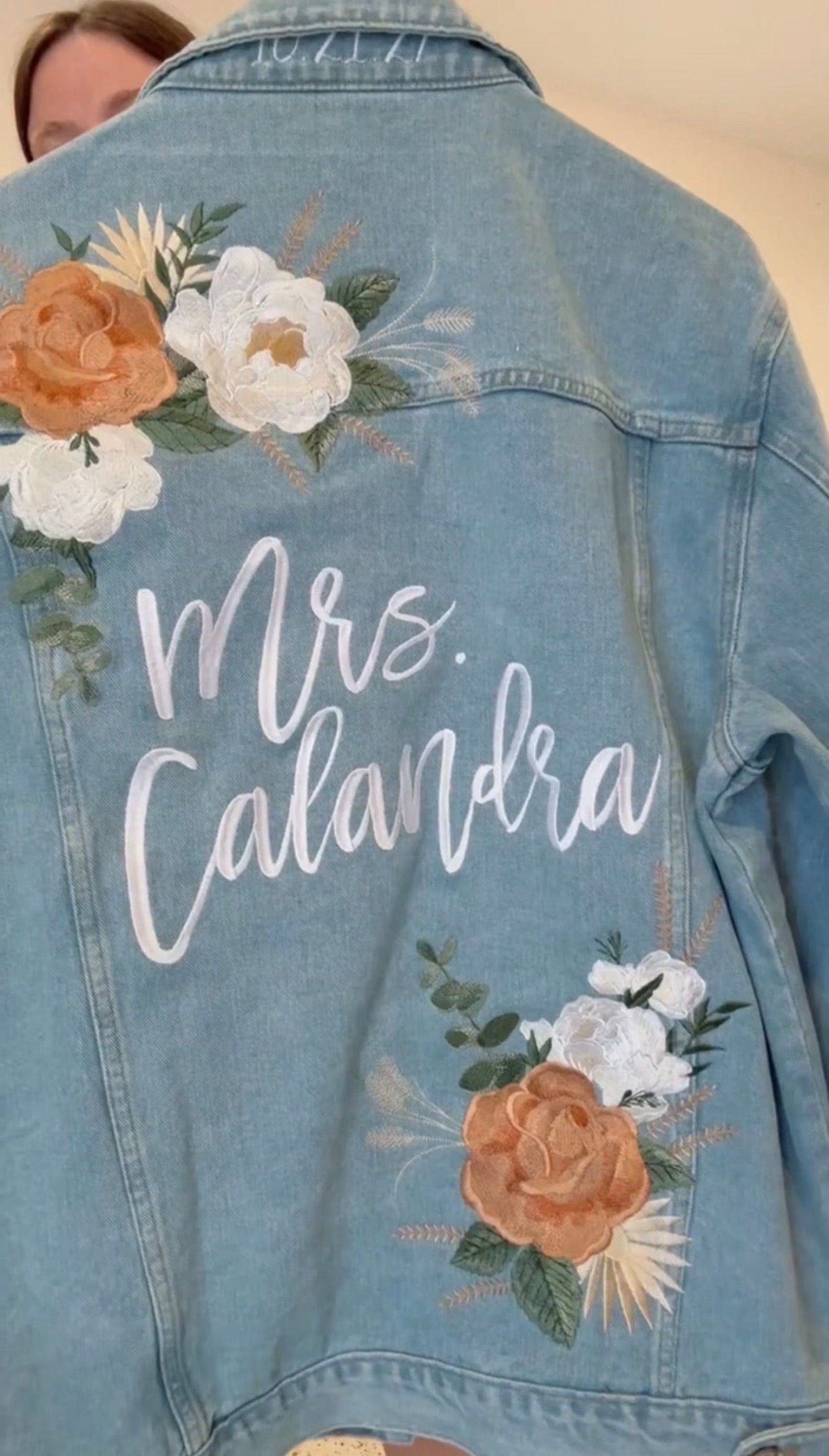 Personalized Vintage Bohemian Embroidered Women's Relaxed Fit Denim Jacket