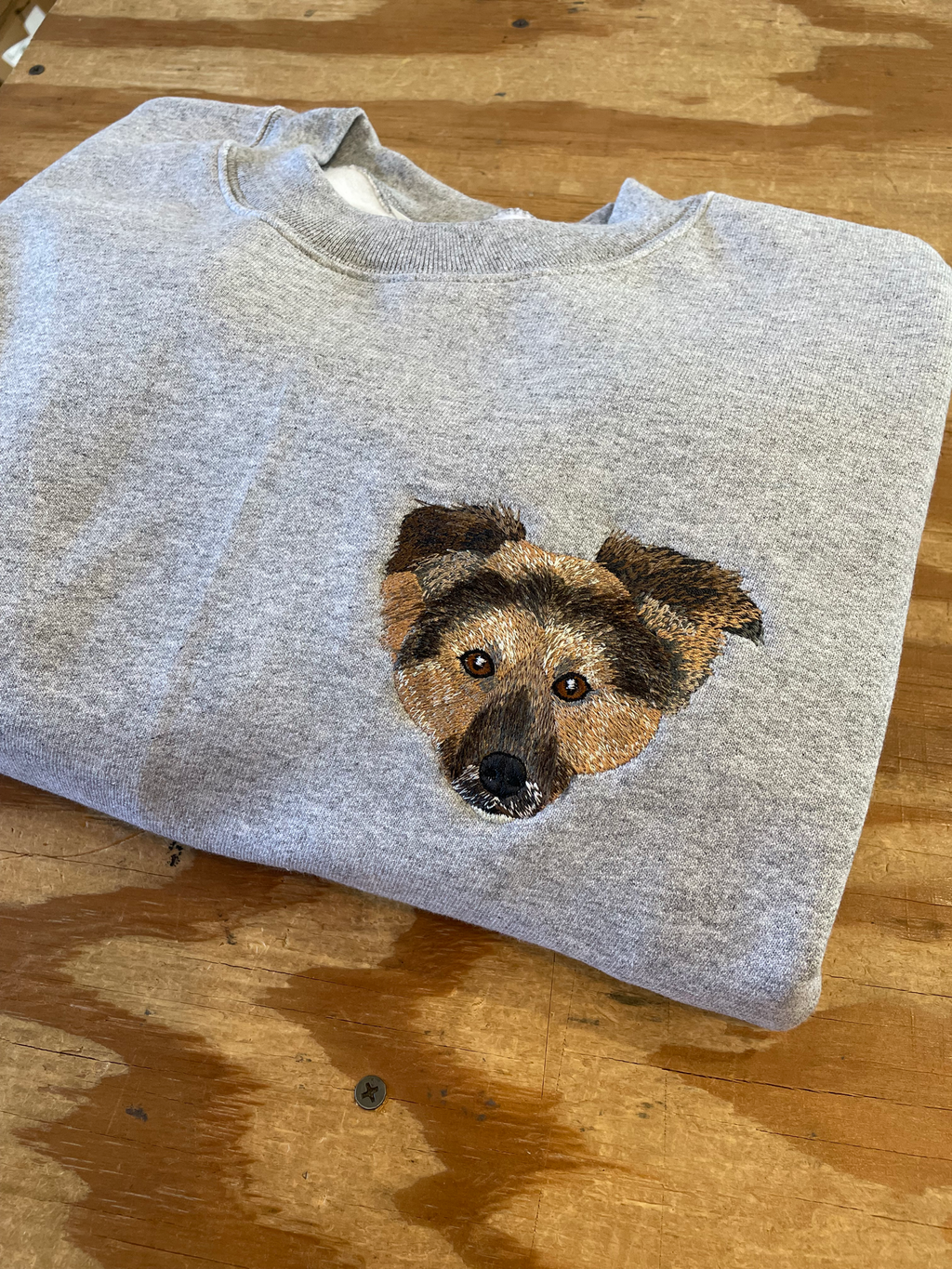 Custom Pet Ash Grey Crewneck Sweatshirt