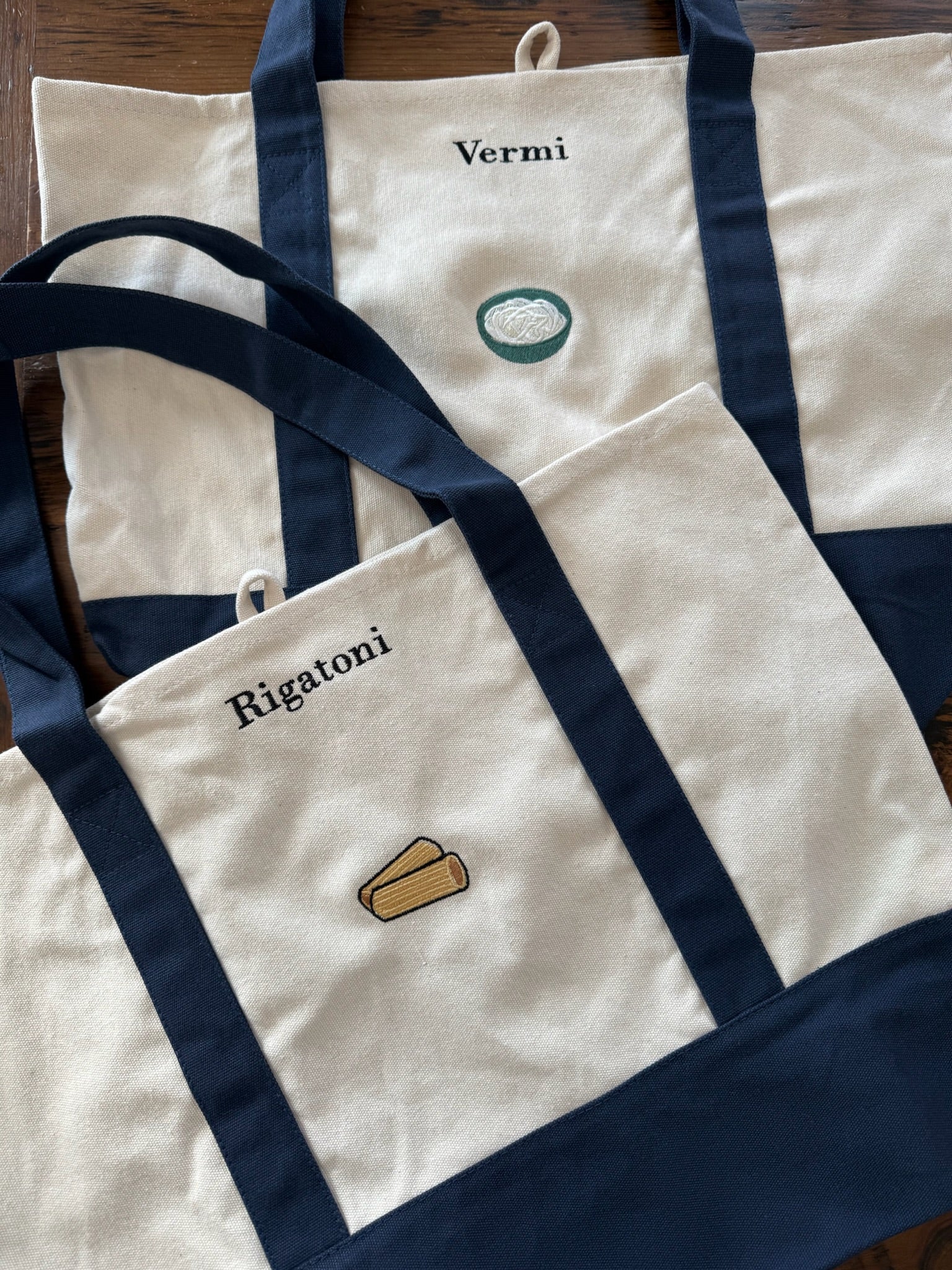 Custom Boater Style Tote With Initials and Icons