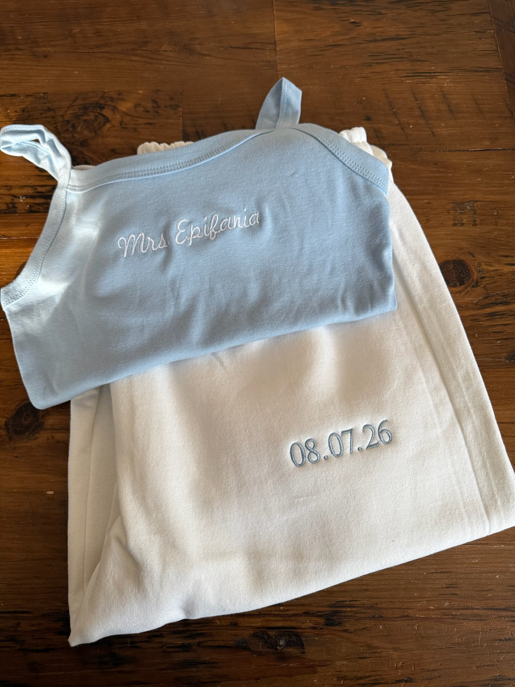 Custom Embroidered Women’s Mrs. Tank and Sweatpants Set