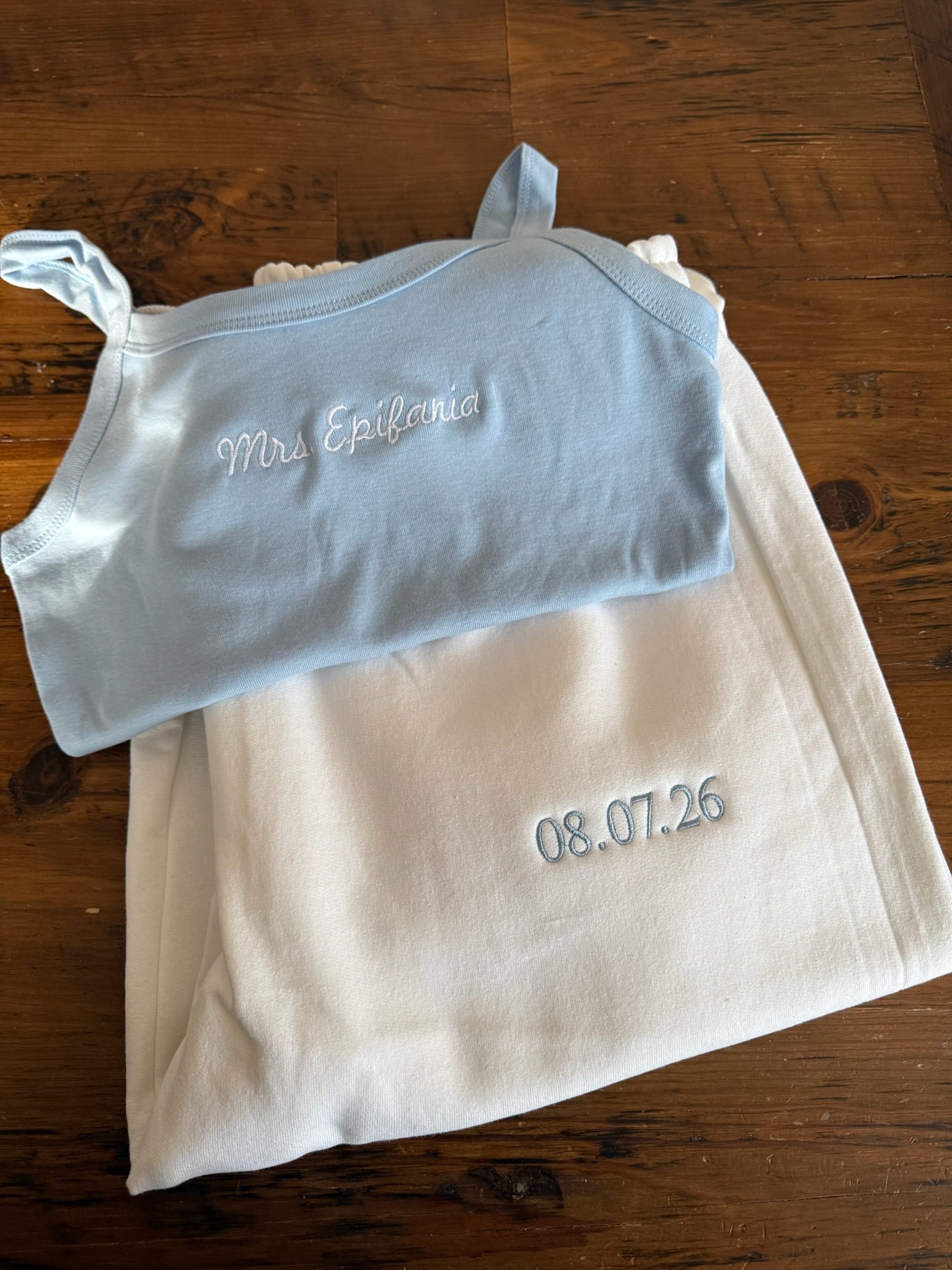 Custom Embroidered Women’s Mrs. Tank and Sweatpants Set