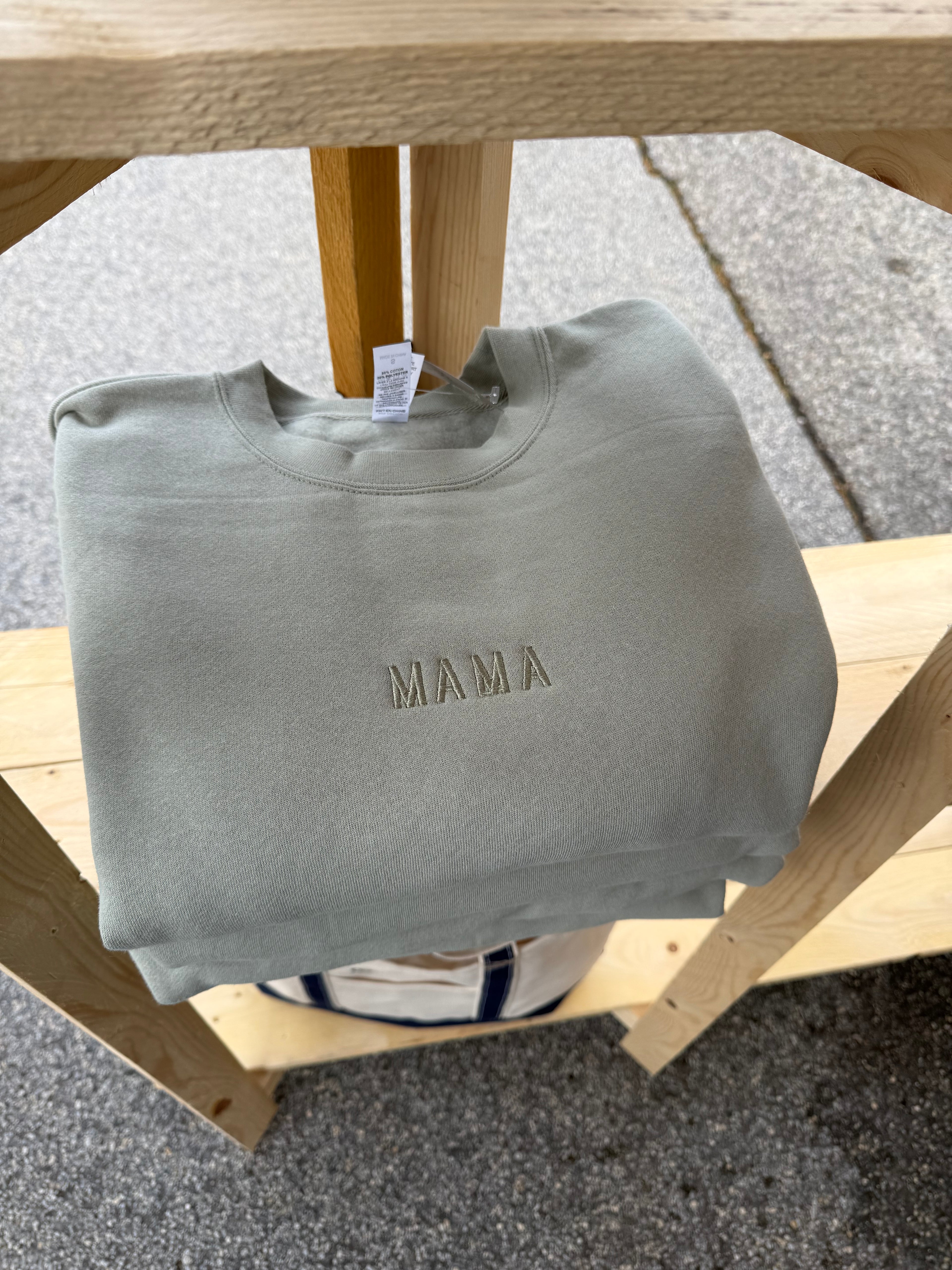 Dusty Sage MAMA Crewneck