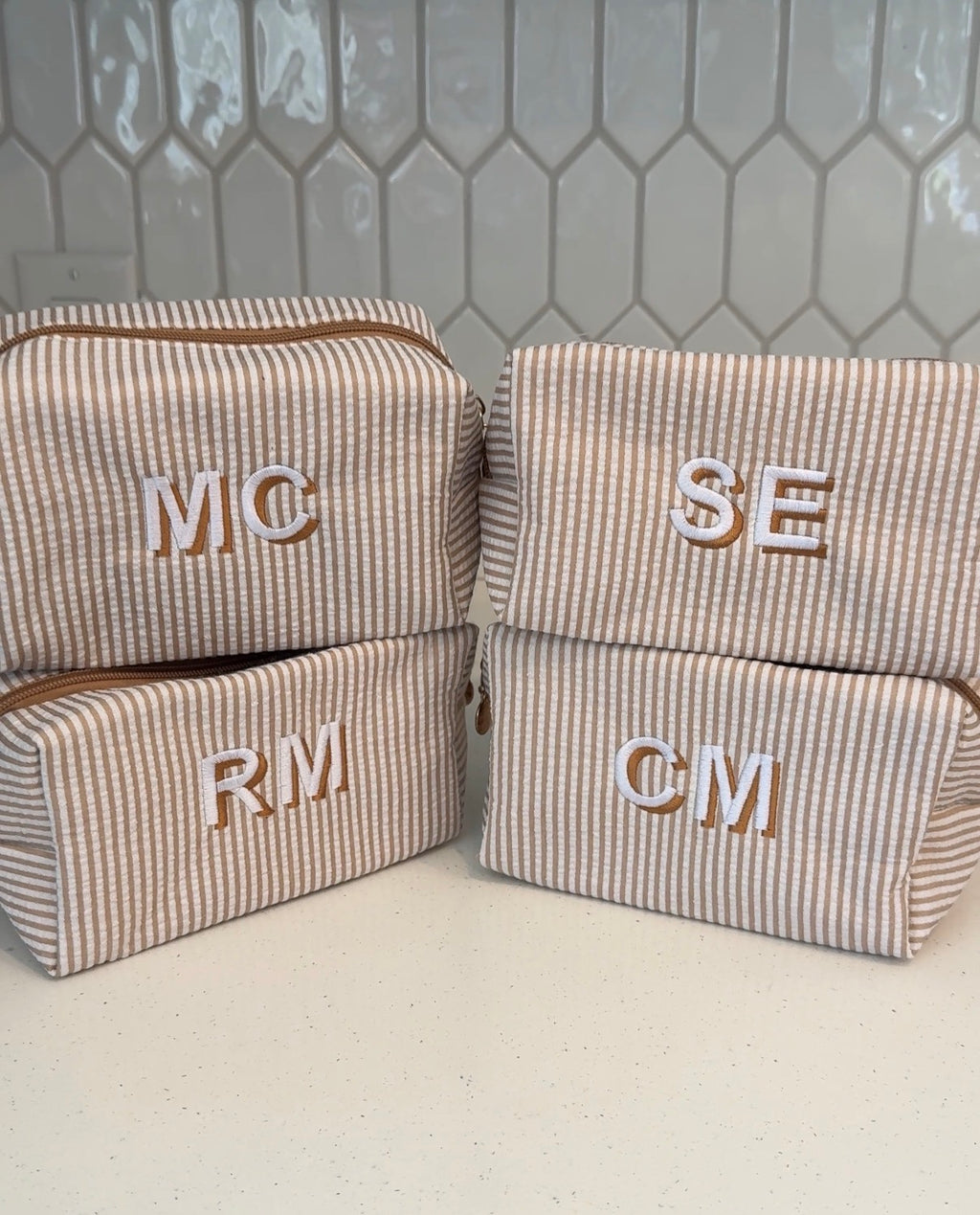 CUSTOM Embroidered Zippered Cosmetic Bag